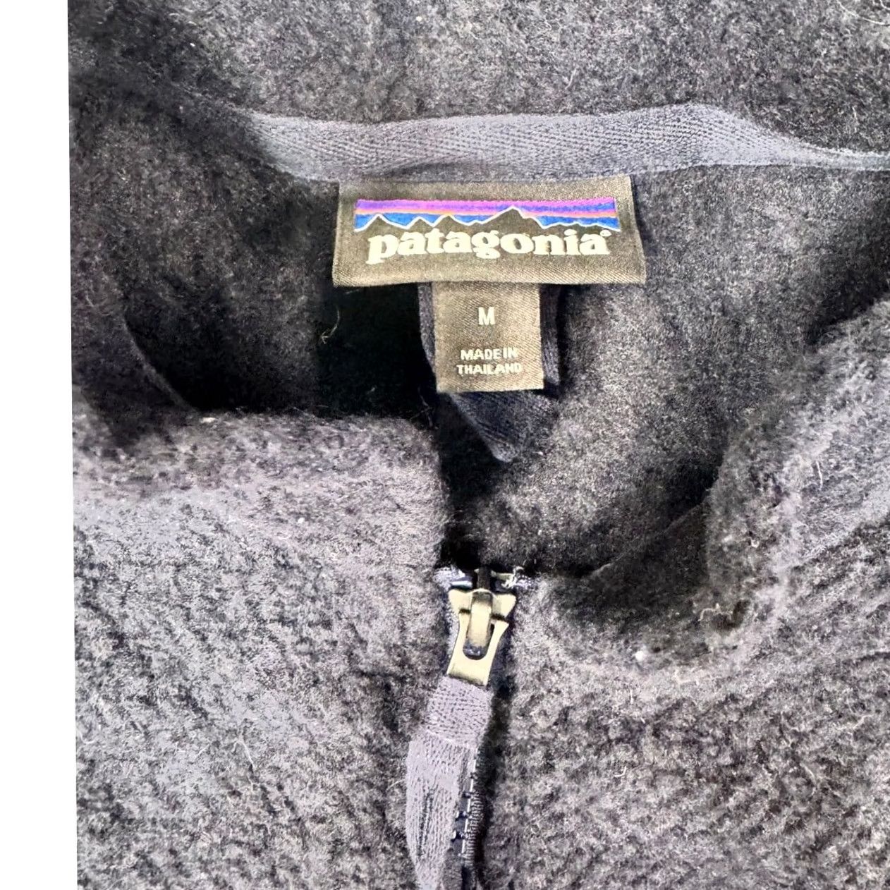 Patagonia Patagonia Women's Navy Blue Woolyester 1/4 Zip Pullover Sweater M Women Shirt - Vintage? Size M / US 6-8 / IT 42-44 - 4 Thumbnail