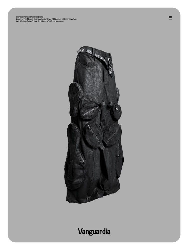 Other Vanguardia avant-garde dark waxed-black wide/loose multi Size US 32 / EU 48 - 2 Thumbnail