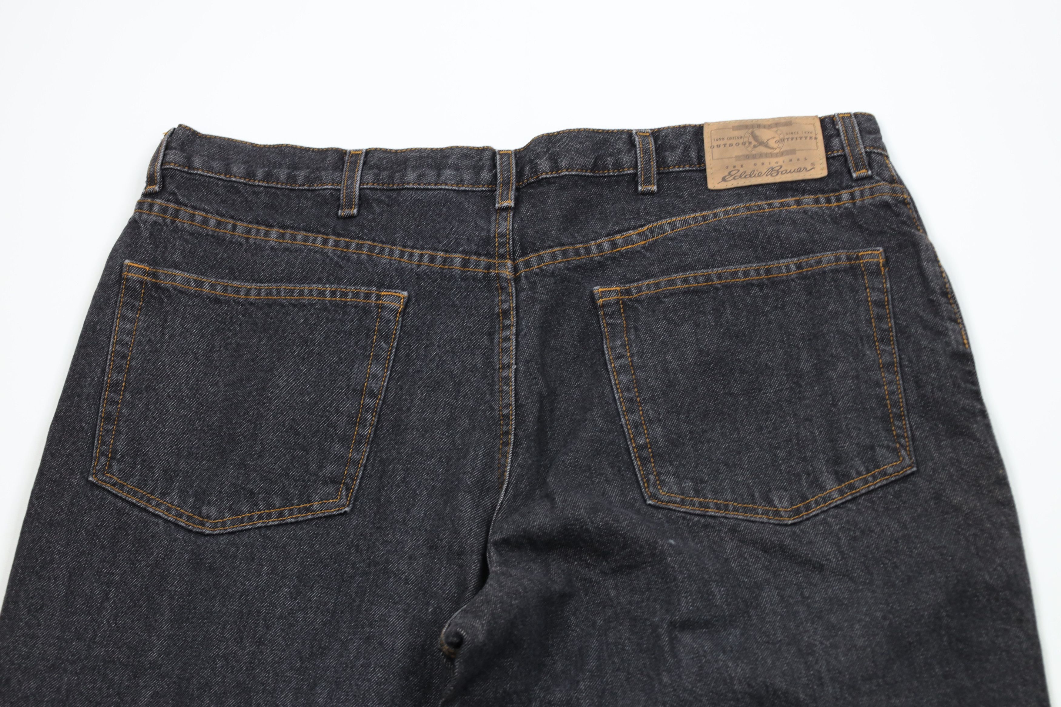 Eddie Bauer Vintage 90s Eddie Bauer Wide Leg Denim Jeans Black Cotton Size US 38 / EU 54 - 10 Thumbnail