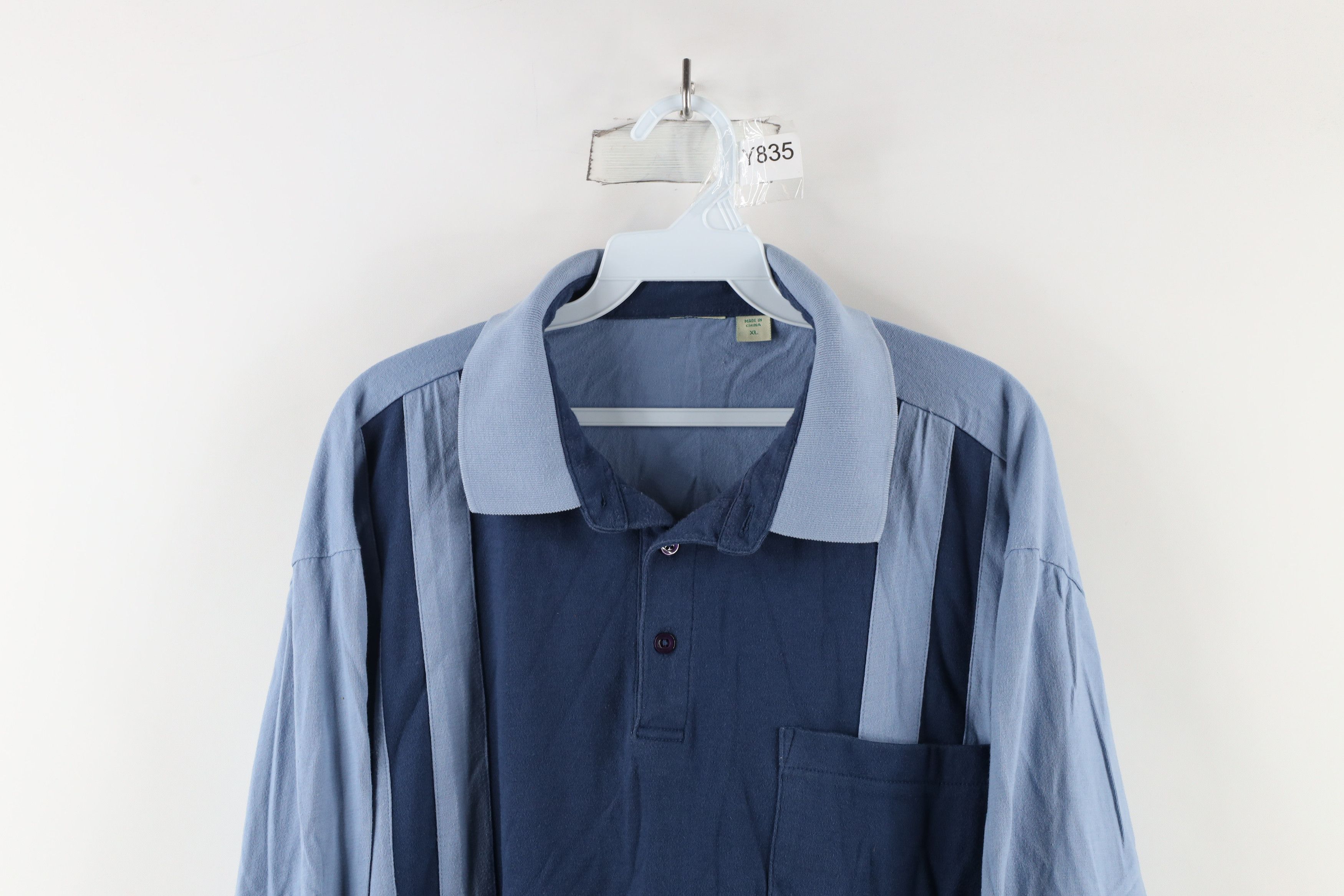 Vintage Vintage 90s Streetwear Collared Pullover Long Sleeve Polo Size US XL / EU 56 / 4 - 2 Thumbnail