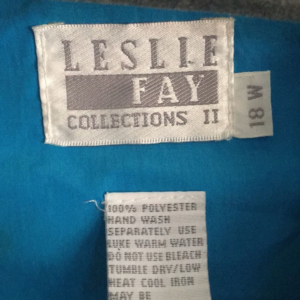 Other NWT Vintage 80's Leslie Fay Collections II Wrap Dress: 18W Size XXL / US 16-18 / IT 52-54 - 7 Thumbnail