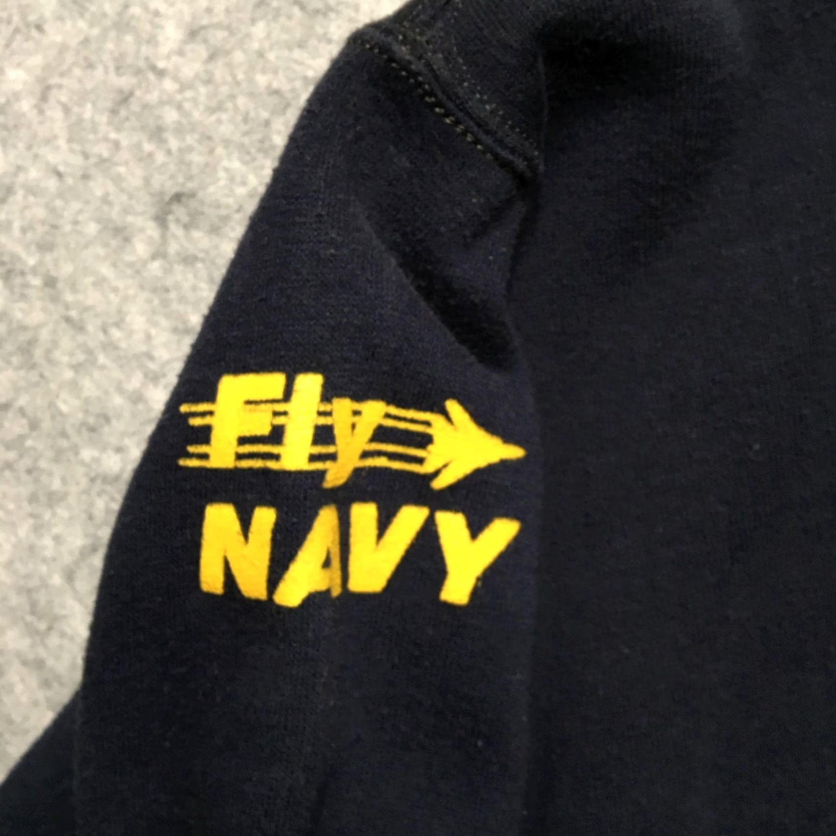 Russell Athletic VINTAGE Russell Athletic Hoodie Mens XL Blue Fly Navy Eagle 45 F-14 Tomcat Marine Patriotic USA Graphic Print Hooded Pullover Size US XL / EU 56 / 4 - 4 Thumbnail