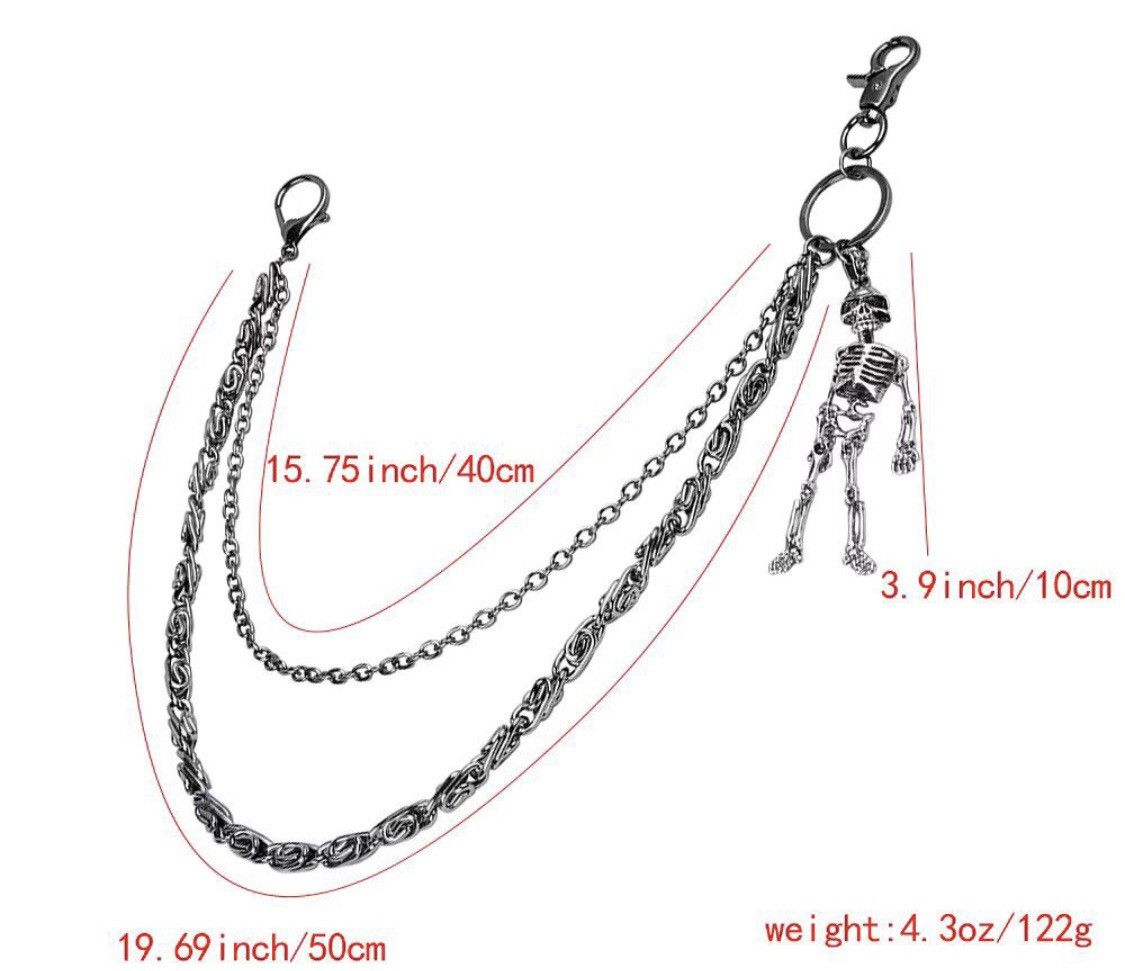Jewelry 2 Layer Waist Punk Wallet Chain Size ONE SIZE - 7 Thumbnail