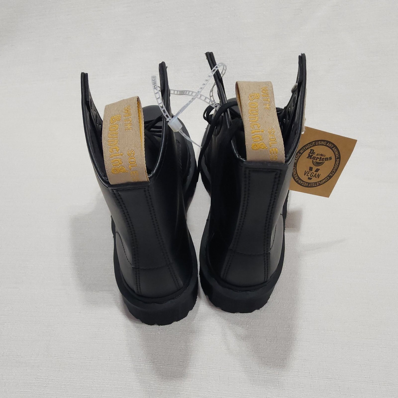 Dr. Martens Dr. Martens Vegan Leather ALL BLACK UNISEX US (7M) AND (8W) Size US 7 / EU 40 - 3 Thumbnail