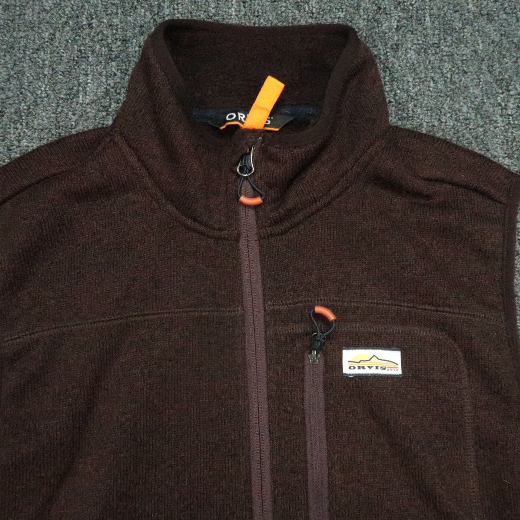 Orvis Orvis Vest Mens Medium Brown Fleece Full Zip Pockets Hiking Travel Casual Workwear"} Size US M / EU 48-50 / 2 - 2 Thumbnail