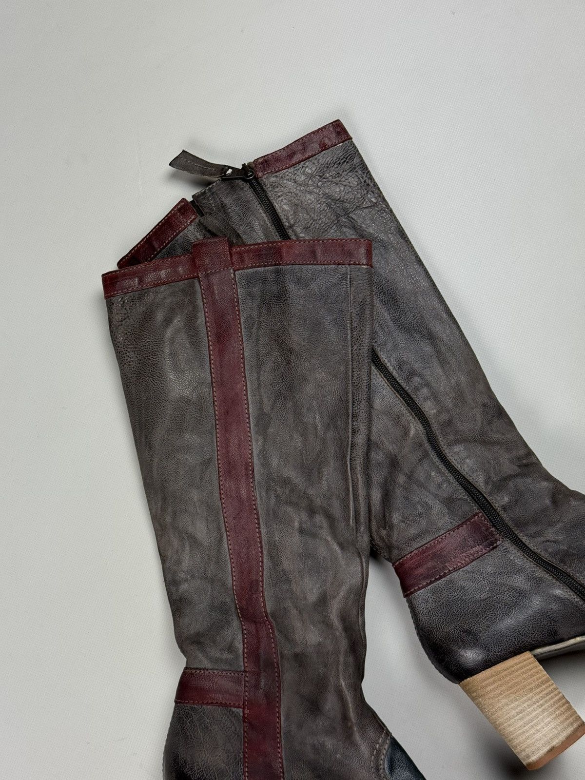 A.S.98 Airstep A.S. 98 VTG Avant-Garde Leather Over The Knee Boots Size US 11 / IT 41 - 5 Thumbnail