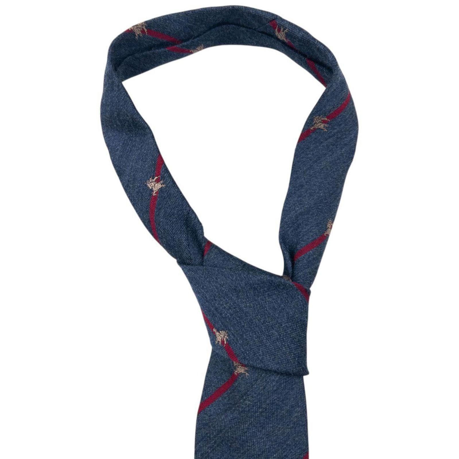 Burberry Vintage 90s Burberry Striped Monogram Silk Tie Size ONE SIZE - 4 Thumbnail