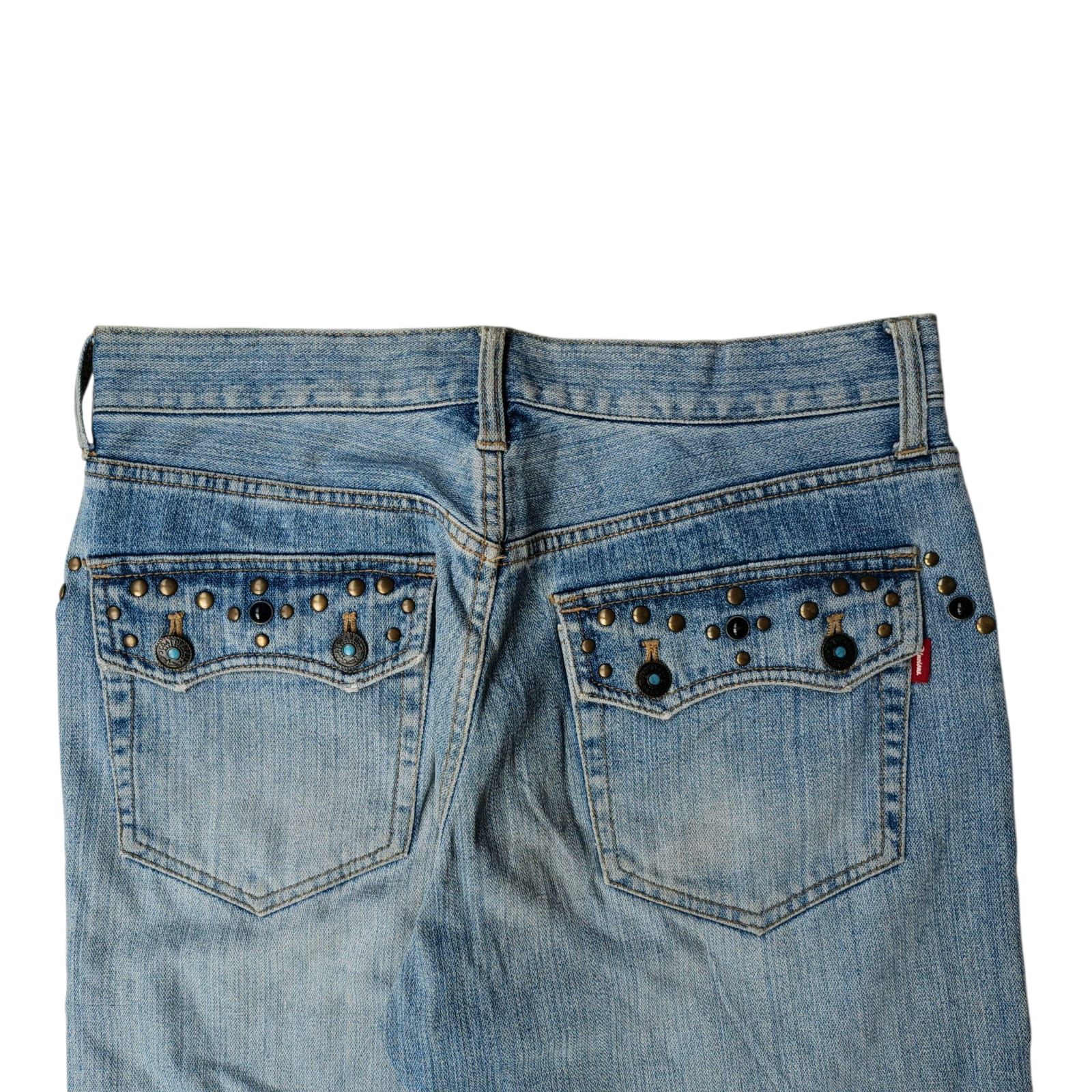 Japanese Brand Pluvious Rivet Studded Trousers Denim Pants Size US 30 / EU 46 - 7 Thumbnail