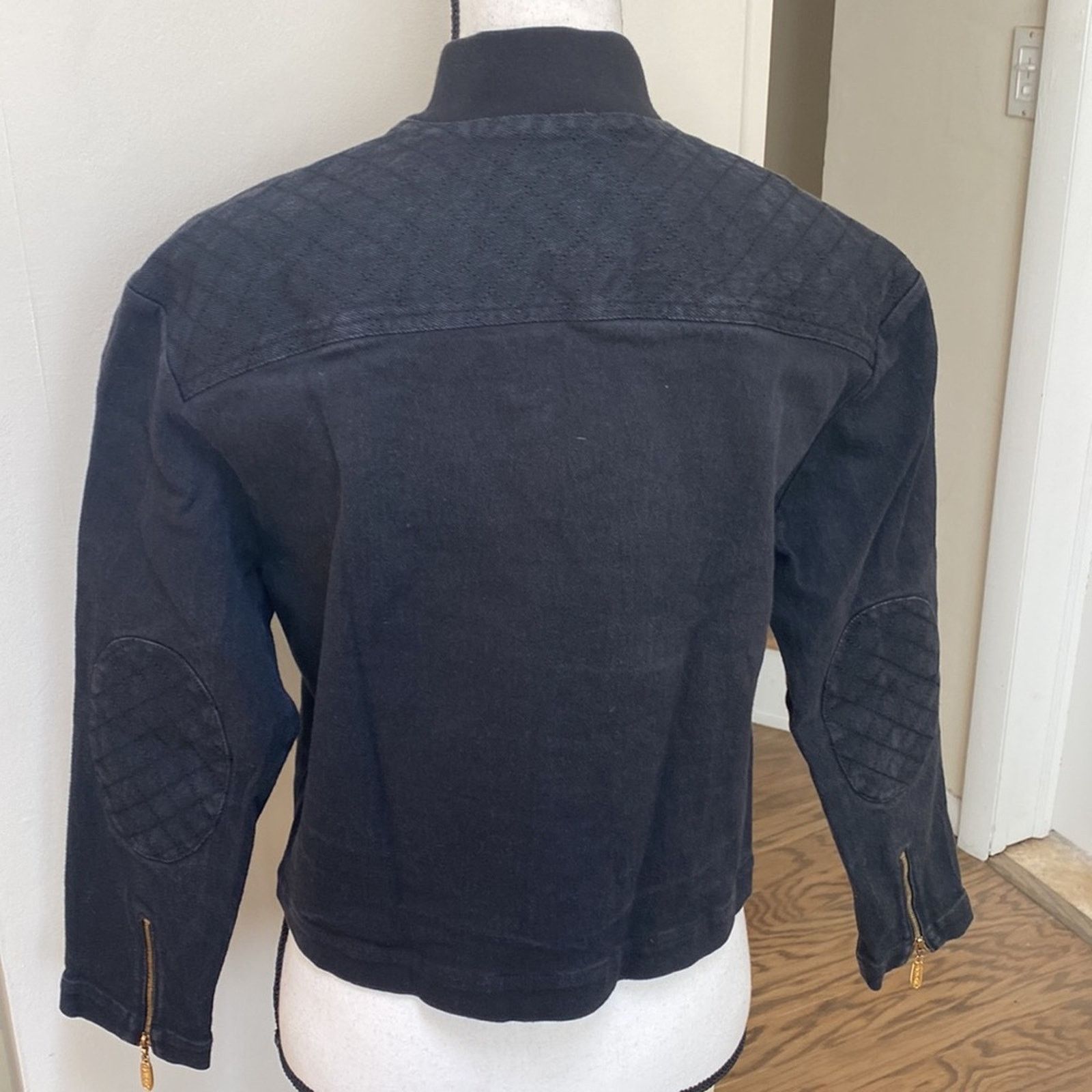 St. John St. John Sport by Marie Gray Denim Zip Up Crop Jacket Size S / US 4 / IT 40 - 4 Thumbnail