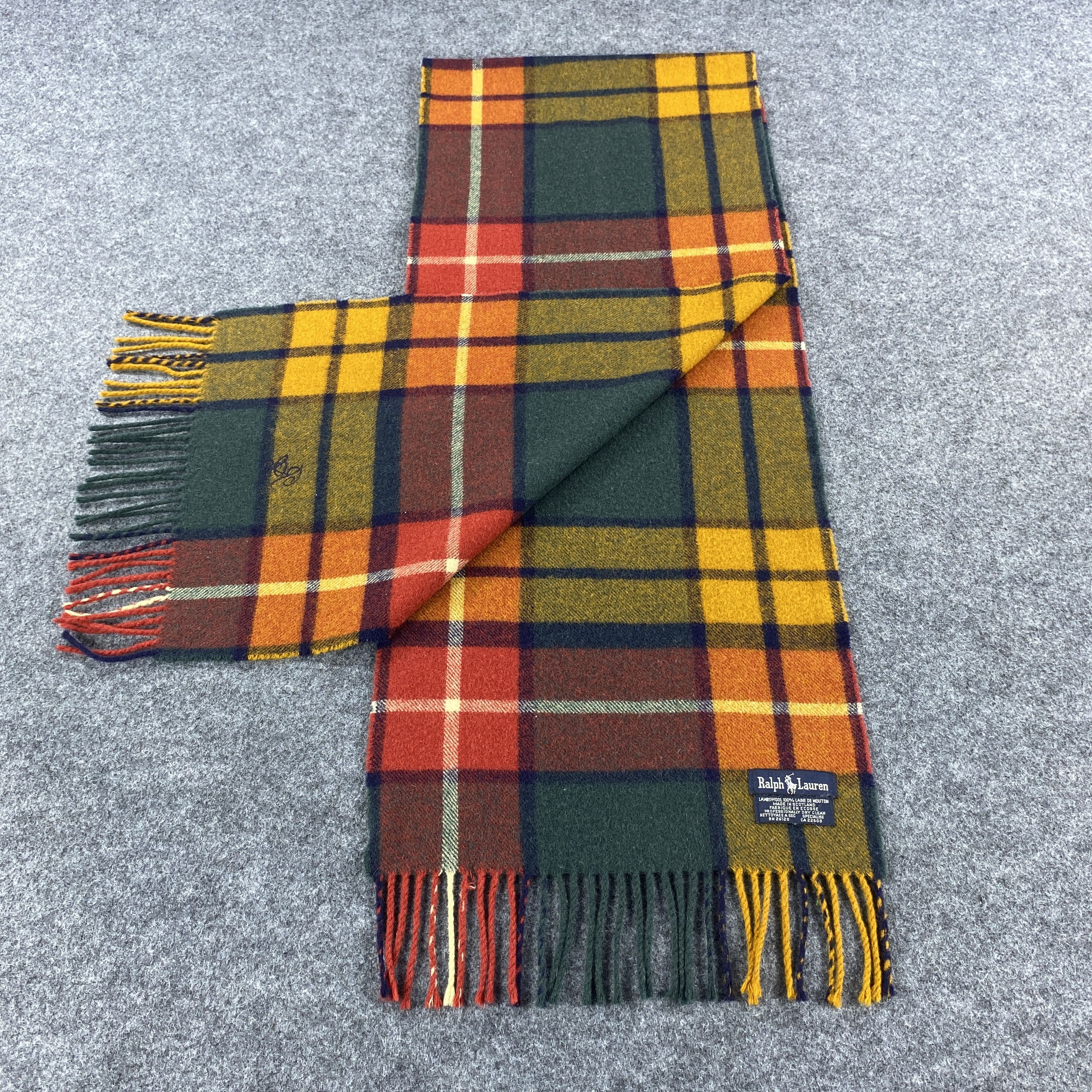 Polo Ralph Lauren × Vintage GF10645 Polo Ralph Lauren Scarf Neck Wear Muffler Nova Check Size ONE SIZE - 8 Thumbnail