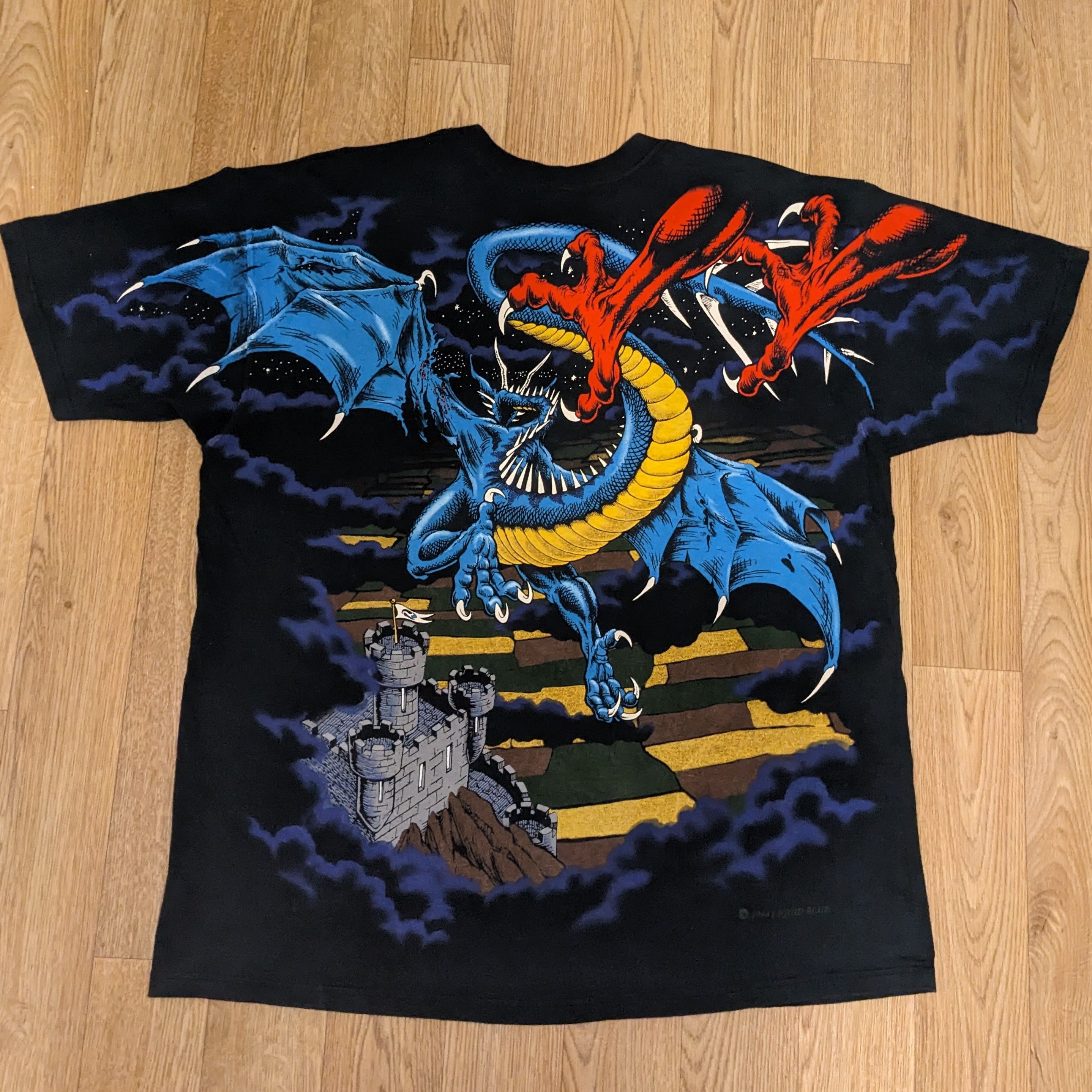 Liquid Blue Liquid Blue Dragon Fight Vintage 90s T-Shirt Size US XL / EU 56 / 4 - 2 Thumbnail