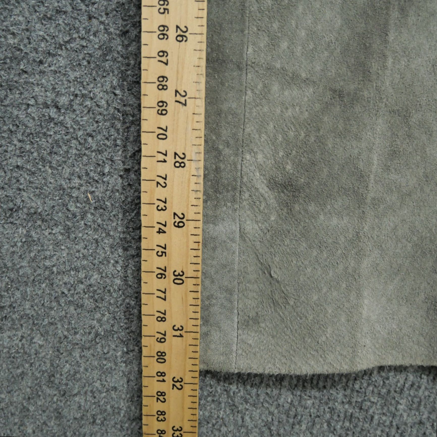 Ben Sherman VINTAGE Bermans Pants Womens 8 26x32 Grey Suede Leather Western 60s Size 30" / US 8 / IT 44 - 7 Thumbnail