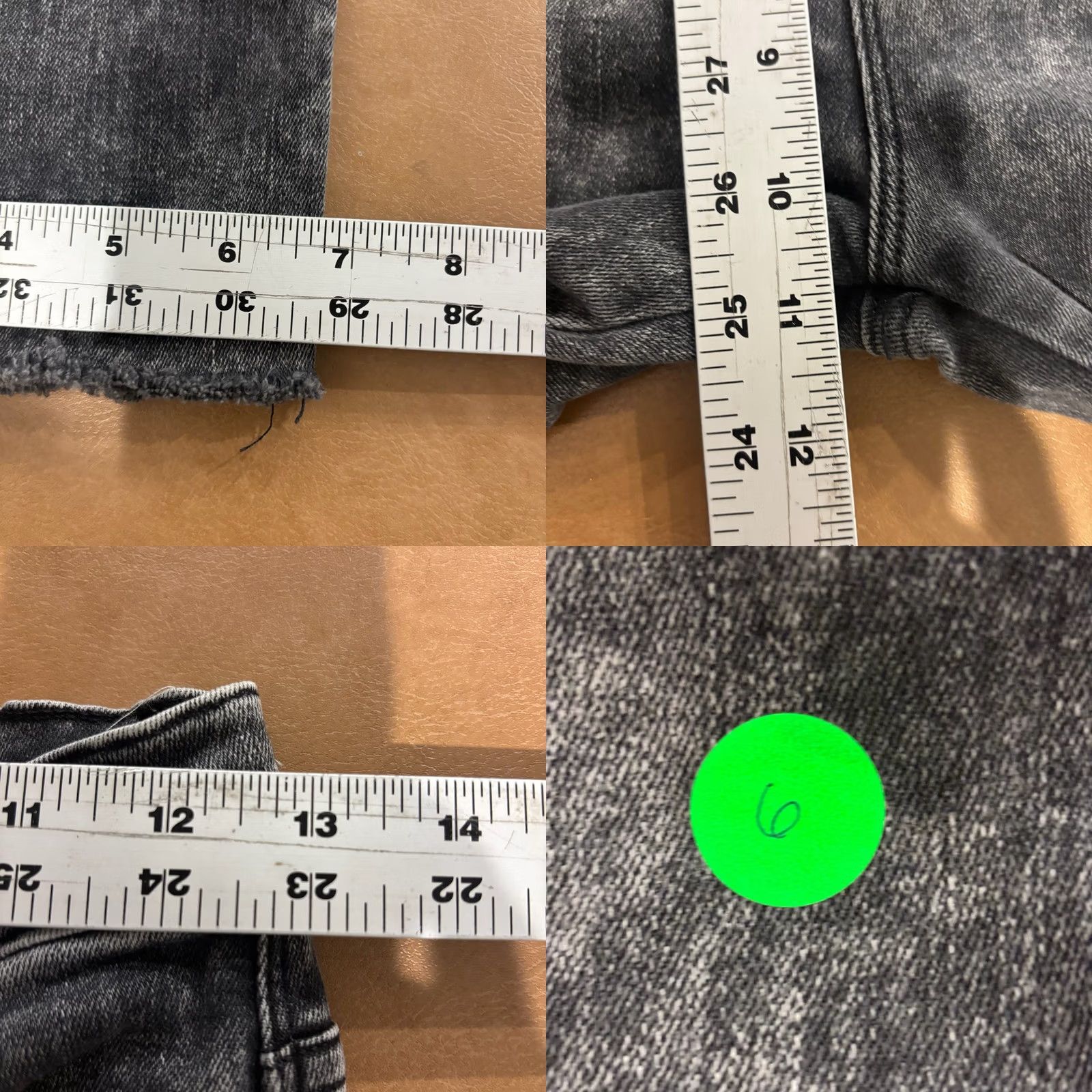 Frame FRAME Le Sylvie Slender Straight Jeans Gray 26 Acid Wash 5-Pocket Denim Womens Stretch Slim Straight Rise High Inseam 27 Size 26" / US 2 / IT 38 - 8 Thumbnail