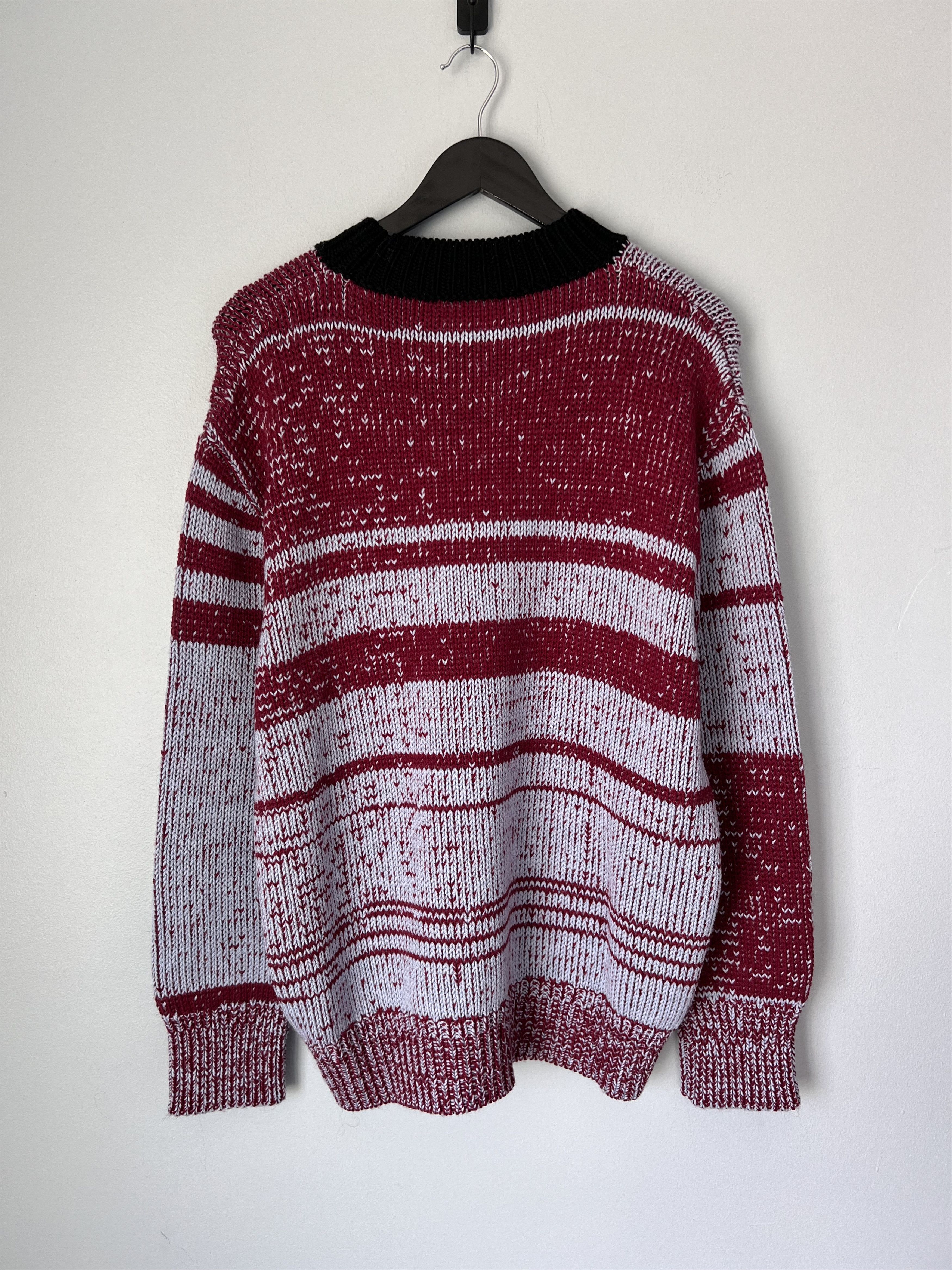 Marni Marni Jacquard Round Neck Wool Sweater in Red Size US M / EU 48-50 / 2 - 5 Thumbnail