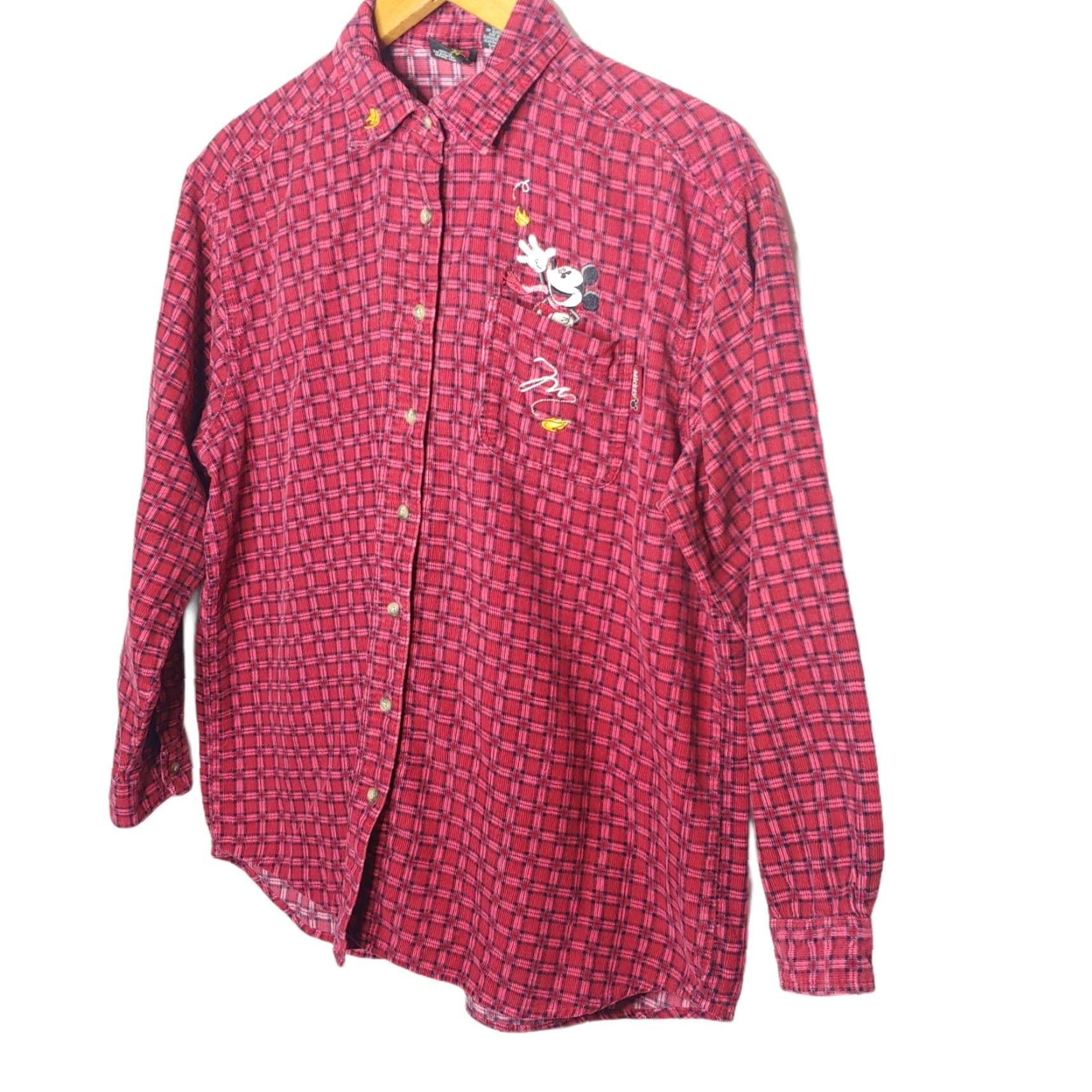 Mickey Unlimited VINTAGE Mickey Unlimited Mickey Mouse Shirt Women L Long Sleeve Red Plaid 90s Size L / US 10 / IT 46 - 2 Thumbnail