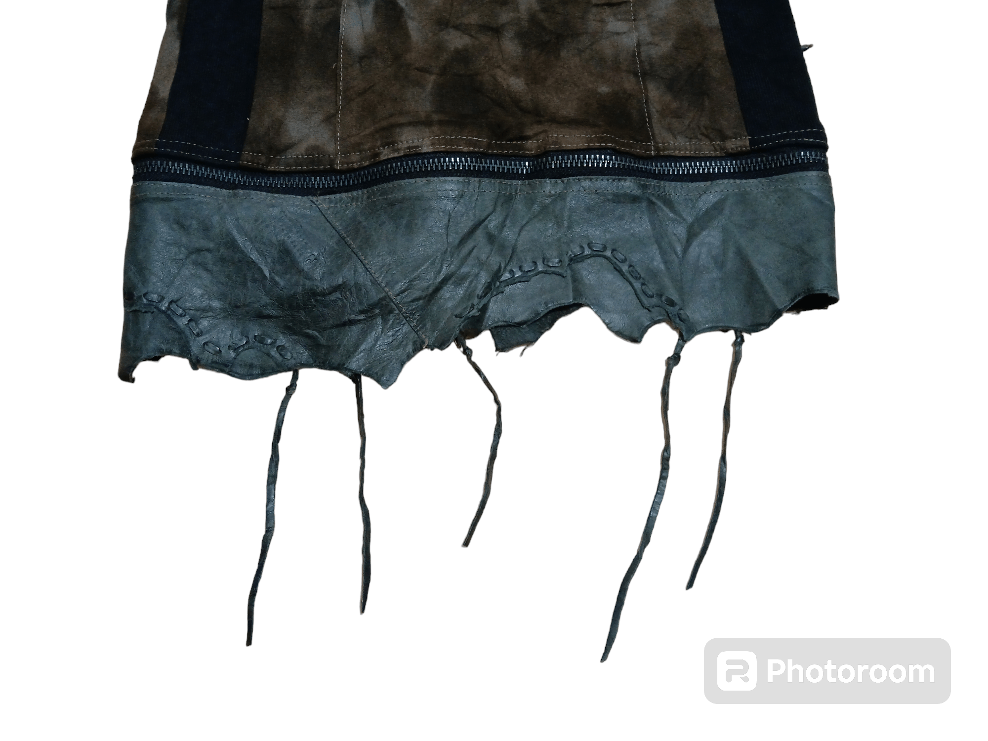 14th Addiction 14TH ADDICTION PUNK ASYMMETRICAL SILK SHEEP LEATHER JACKET Size US L / EU 52-54 / 3 - 6 Thumbnail