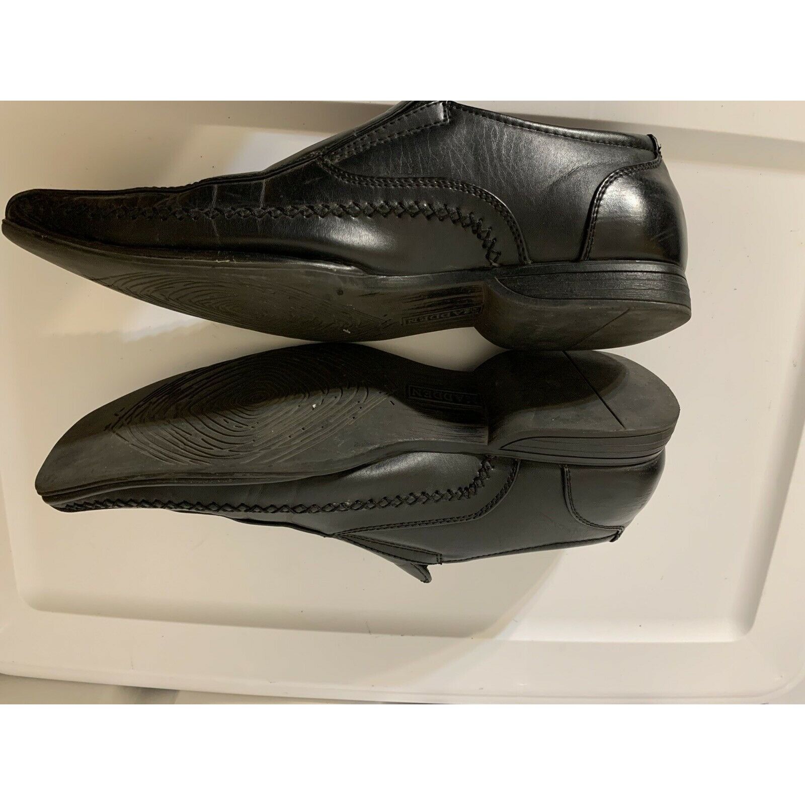 Madden NYC Madden Mens Black Dress Loafers Slip Ons Trace 9.5 M Size US 9.5 / EU 42-43 - 5 Thumbnail