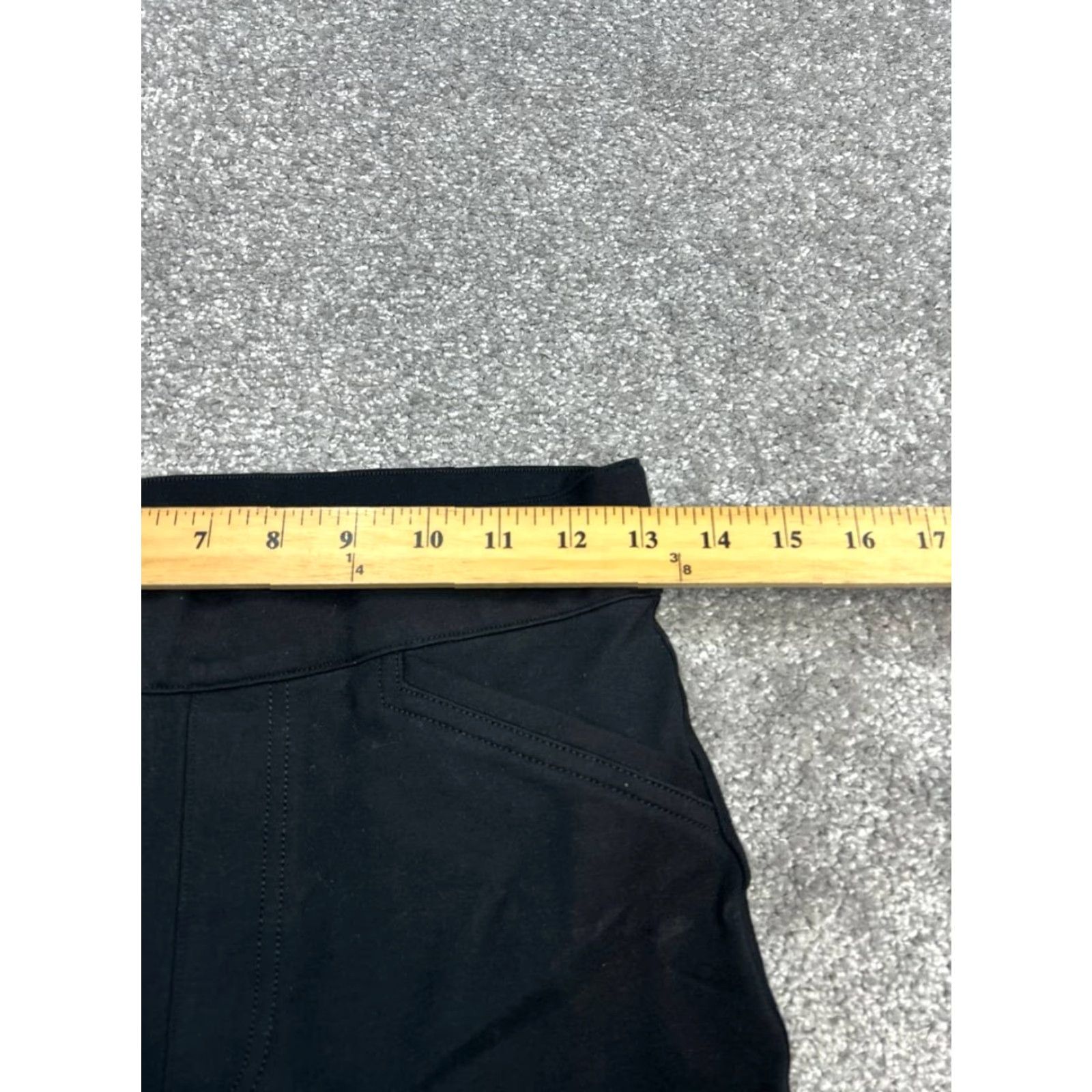 Spanx Spanx Black Ponte Legging Pants Womens Small Nylon Stretch High Rise Tapered Leg Slim Pockets Size 28" / US 6 / IT 42 - 3 Thumbnail
