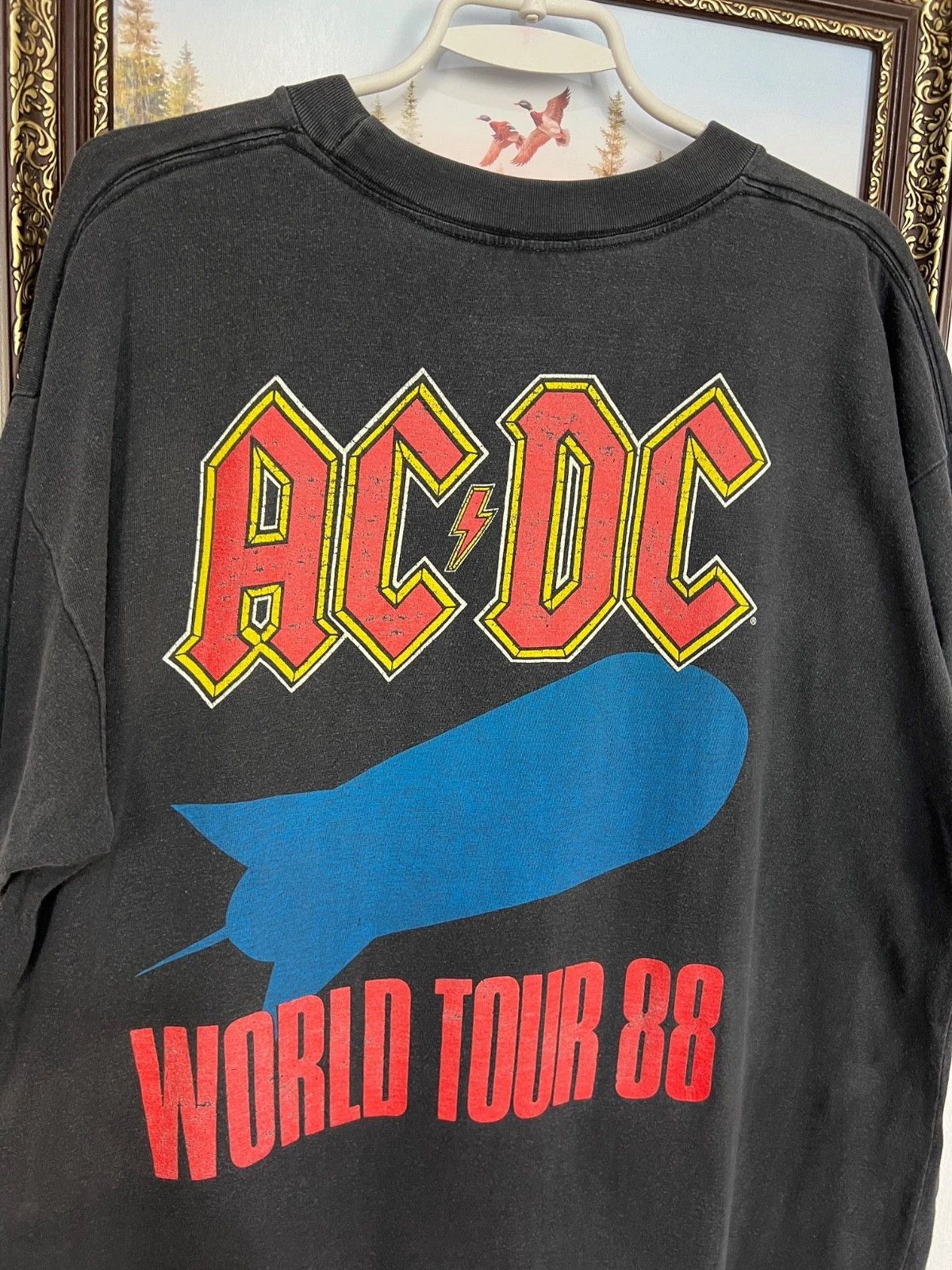 AC/DC Vintage 80's AC DC Heatseeker Tour Shirt Over Print Tee Size US XL / EU 56 / 4 - 6 Thumbnail