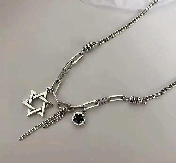 Jewelry Pentagram Thick Chain Necklace Size ONE SIZE - 3 Thumbnail