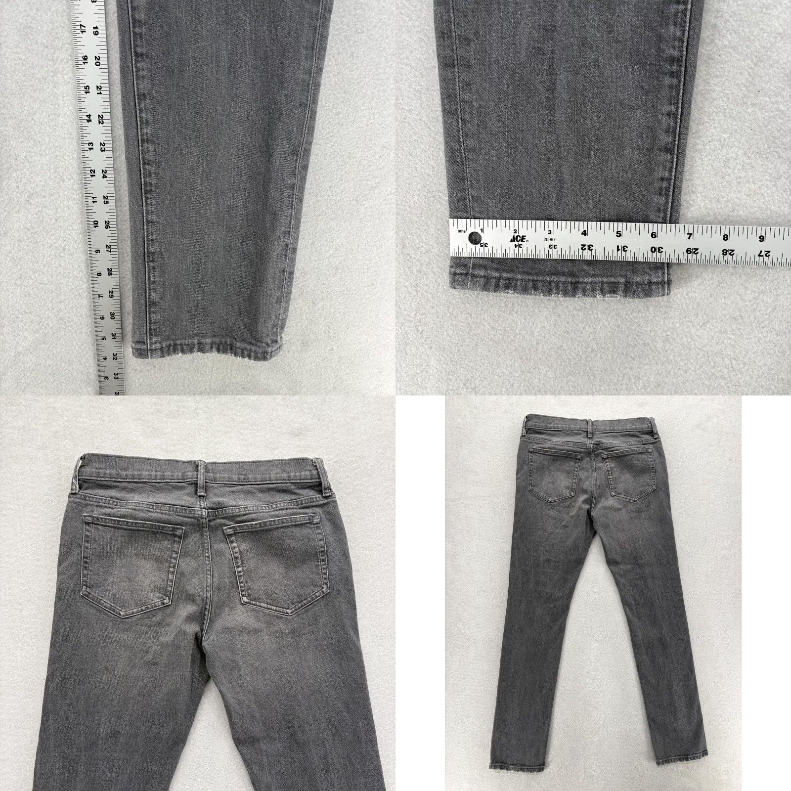 J.Crew J.CREW FLEX Jeans Mens 31x32 Charcoal Gray Wash Slim Stretch Denim Casual Preppy Size US 31 - 8 Thumbnail