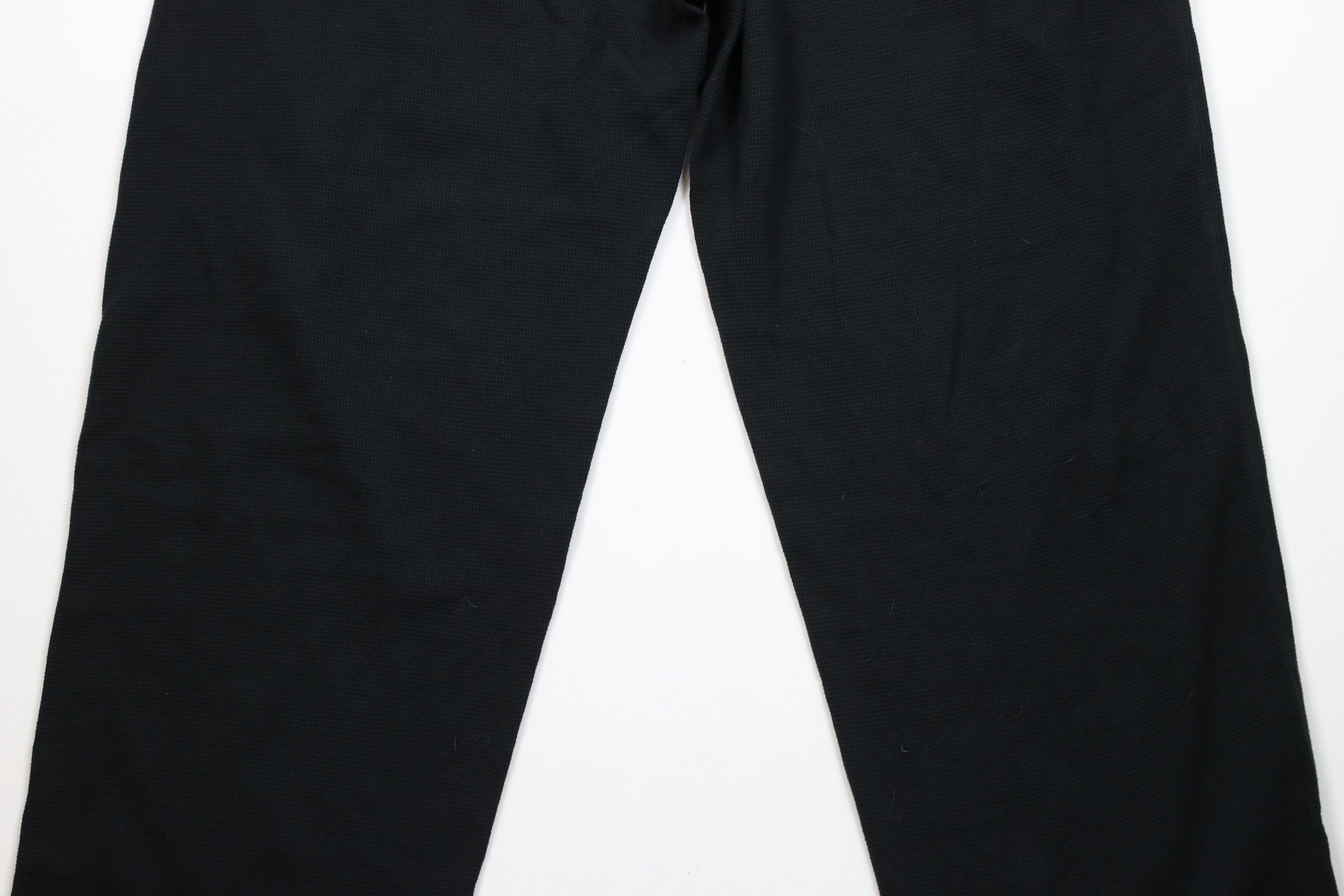 Ralph Lauren × Vintage Vintage Ralph Lauren Waffle Knit Wide Leg Pants Black Size US 36 / EU 52 - 12 Thumbnail
