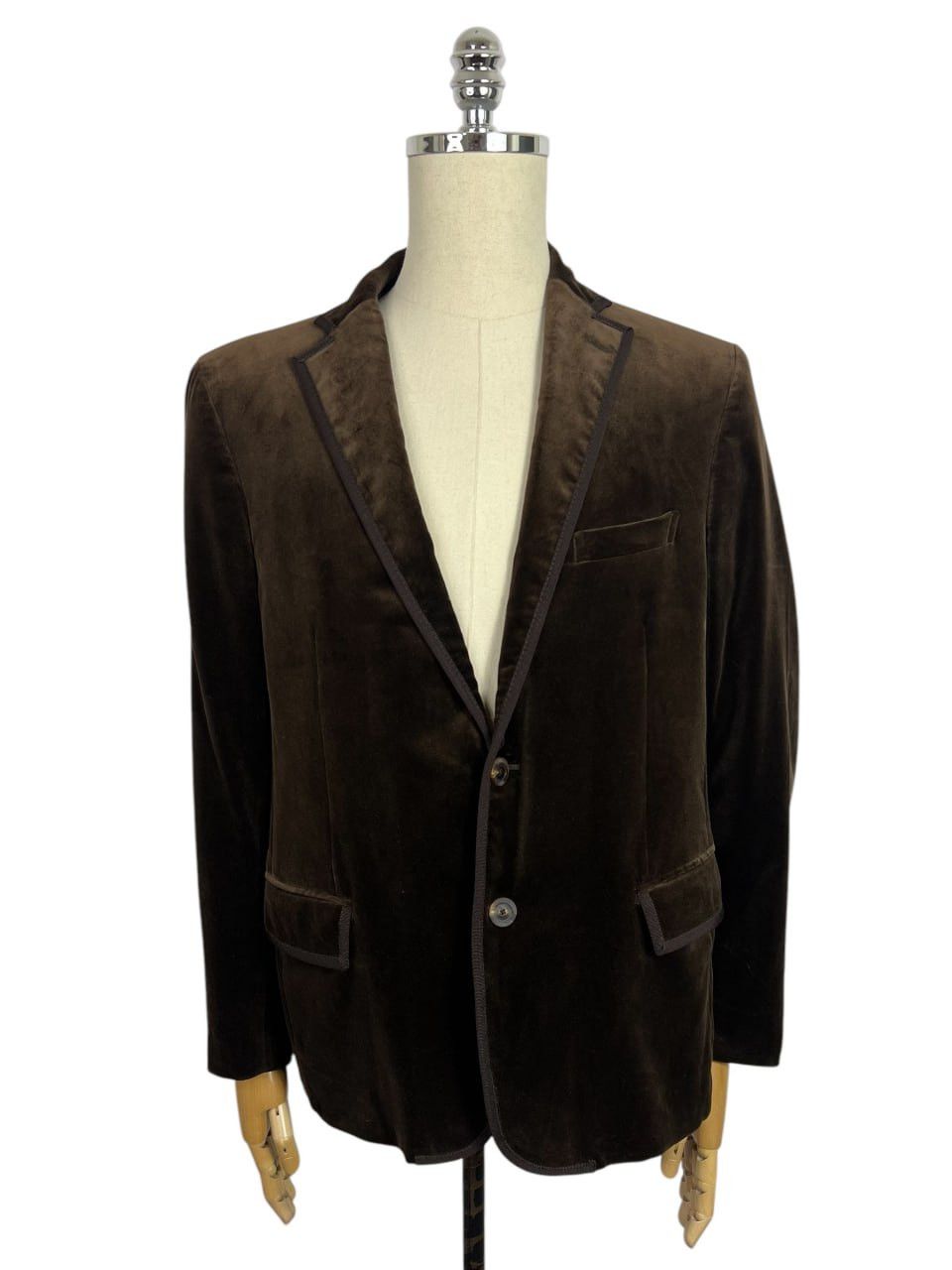 Etro Brown Velvet Mens Jacket Blazer Made in Italy Size 54