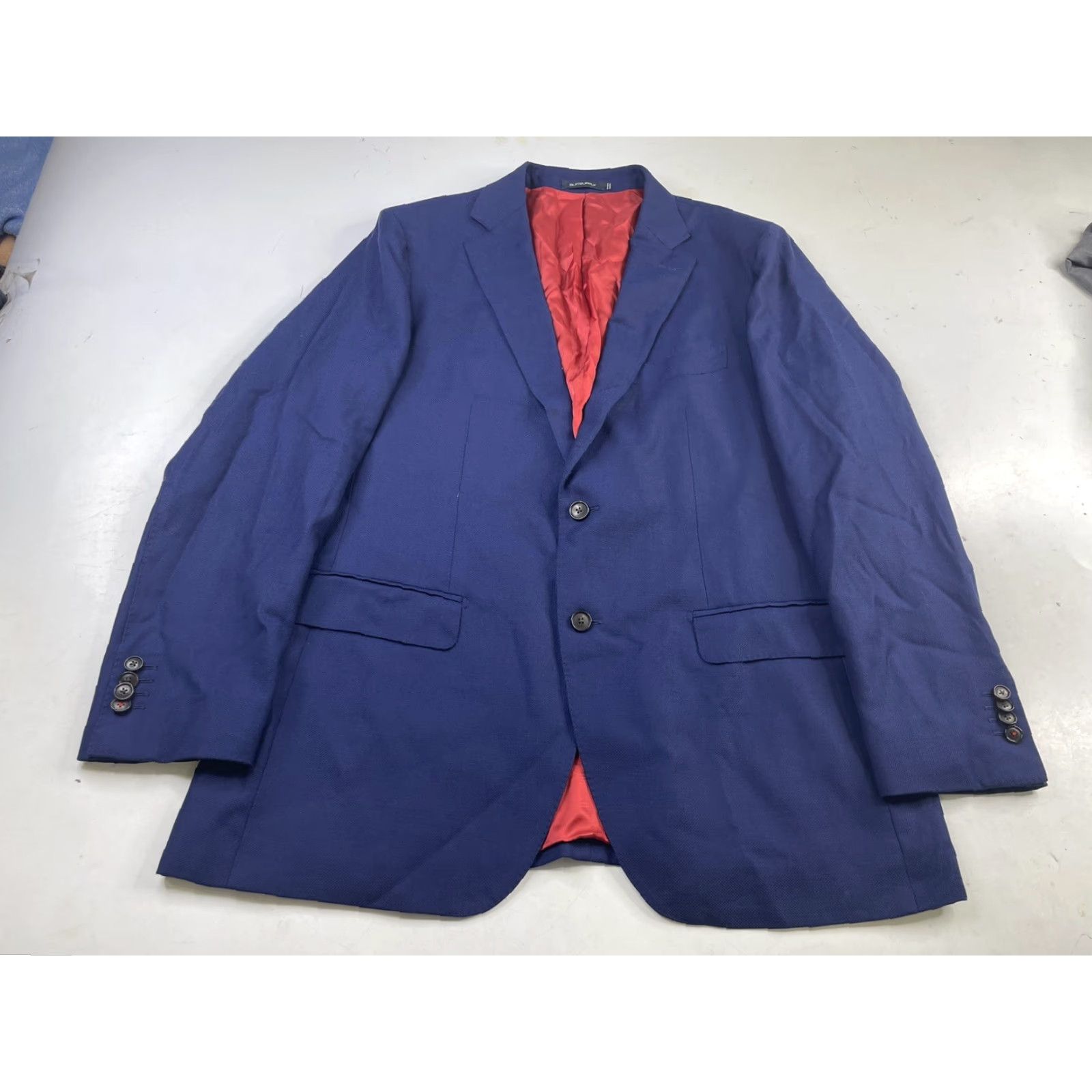Suitsupply Suitsupply Men Blue Wool Sienna Jacket Blazer Carlo Barbera S130 Single-Breasted 2-Button Notch Lapel Regular 46 EU/US 16/41/2? Wait no. Size 46R - 2 Thumbnail