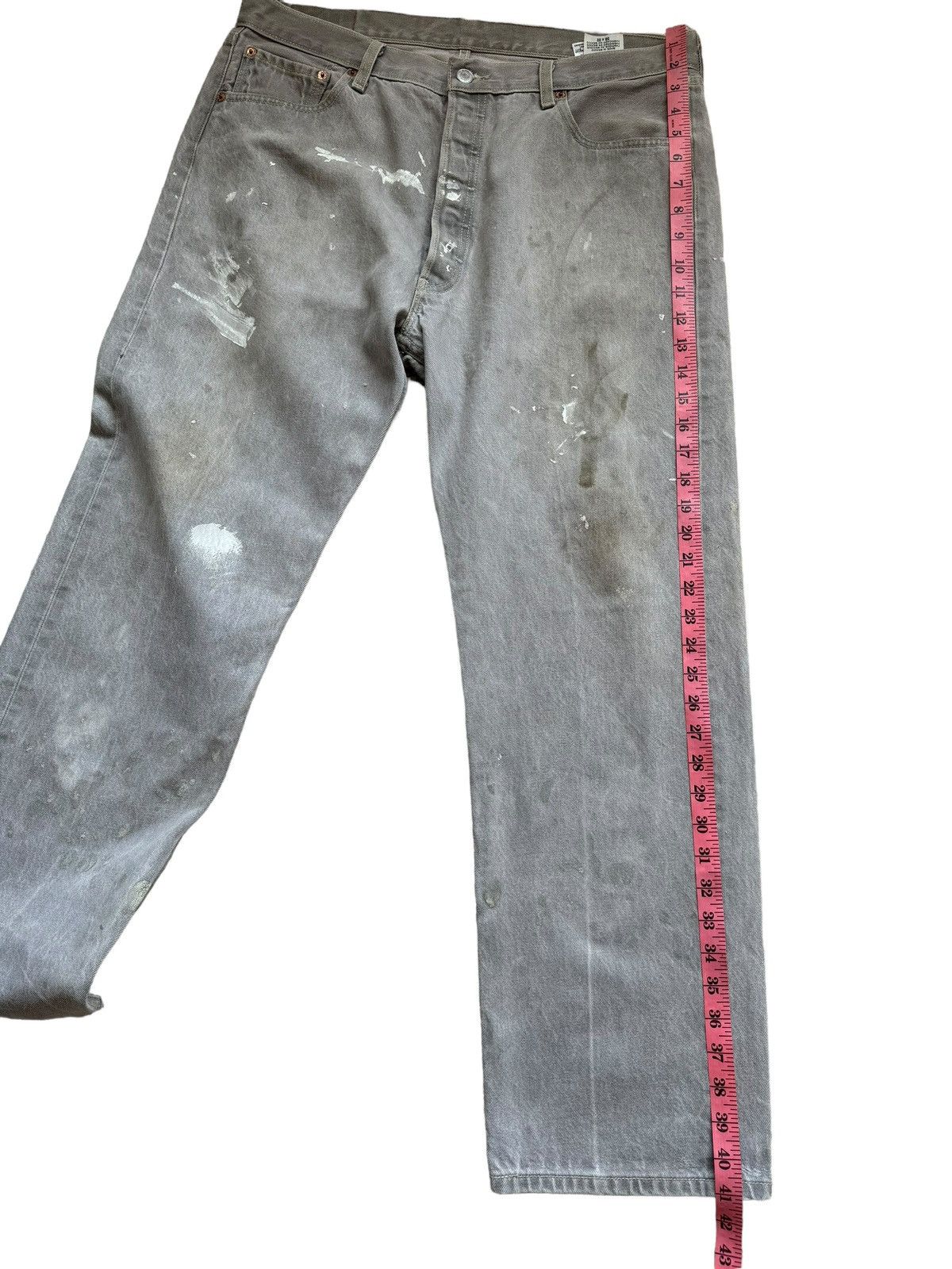 If Six Was Nine Vintage Levi's 501 Grey Wash Painter Denim Jeans Size US 35 - 20 Thumbnail