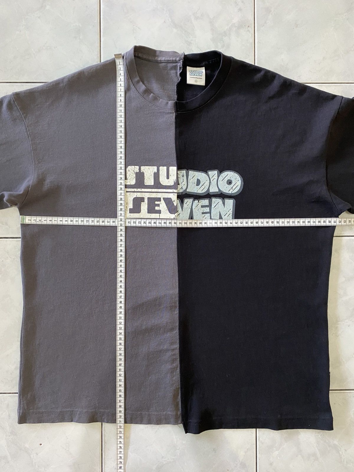 Studio Seven Studio Seven Split Tee Two-Tone Streetwear Essential Japan Size US L / EU 52-54 / 3 - 20 Thumbnail