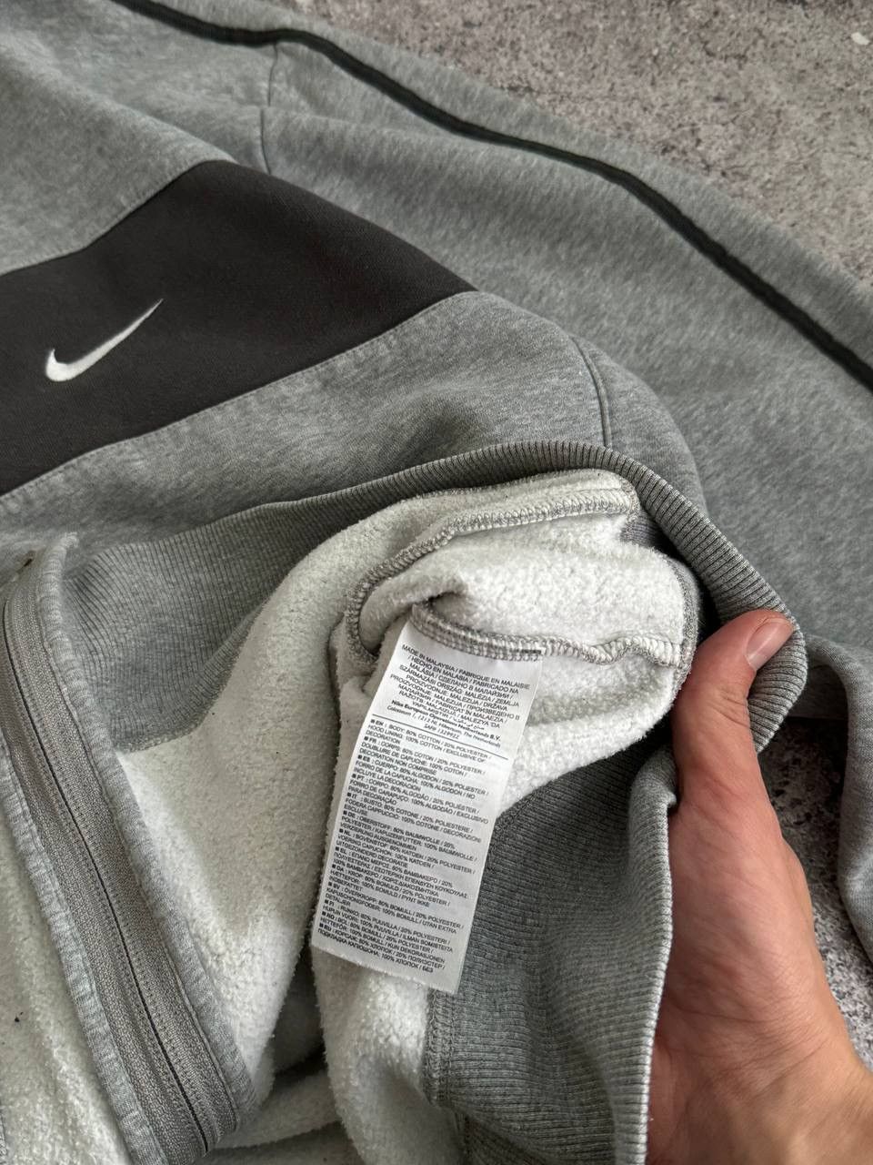 Nike Vintage Nike Swoosh Y2K oversized grey hoodie Size US XL / EU 56 / 4 - 8 Thumbnail