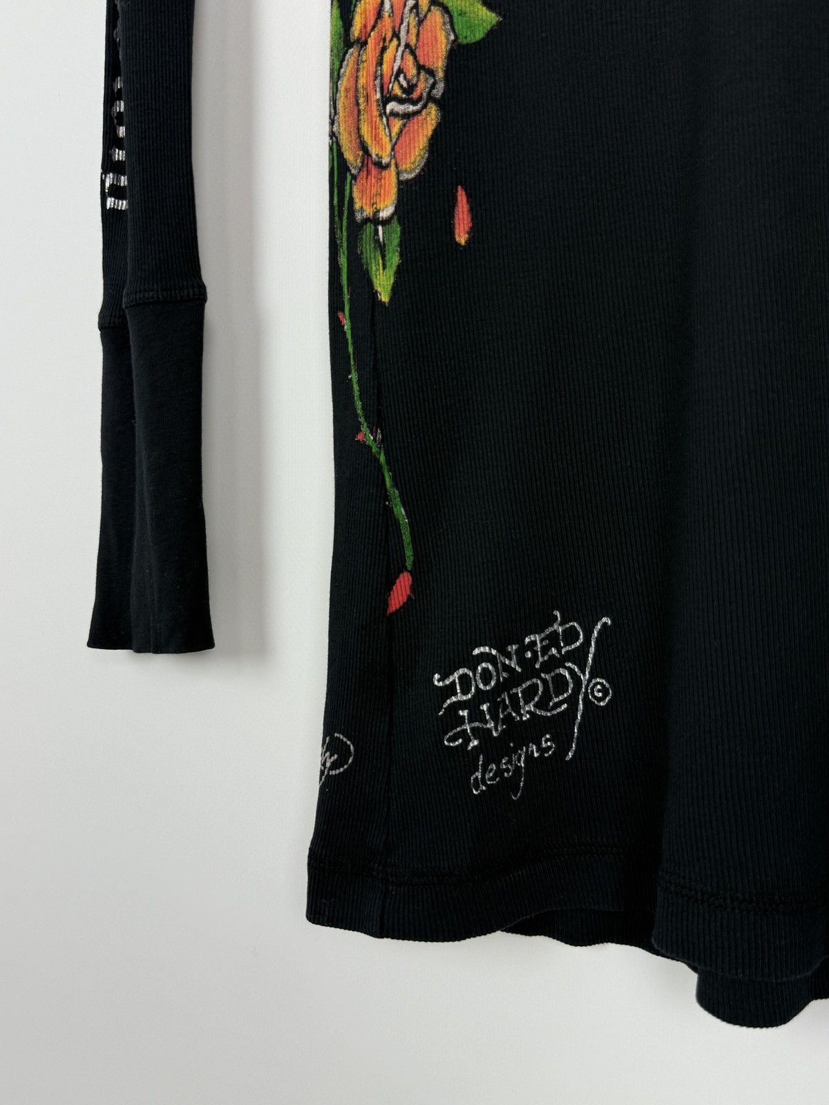 Ed Hardy Y2K Vintage Ed Hardy Printed V-Neck Ribbed Mini Dress Size M / US 6-8 / IT 42-44 - 8 Thumbnail