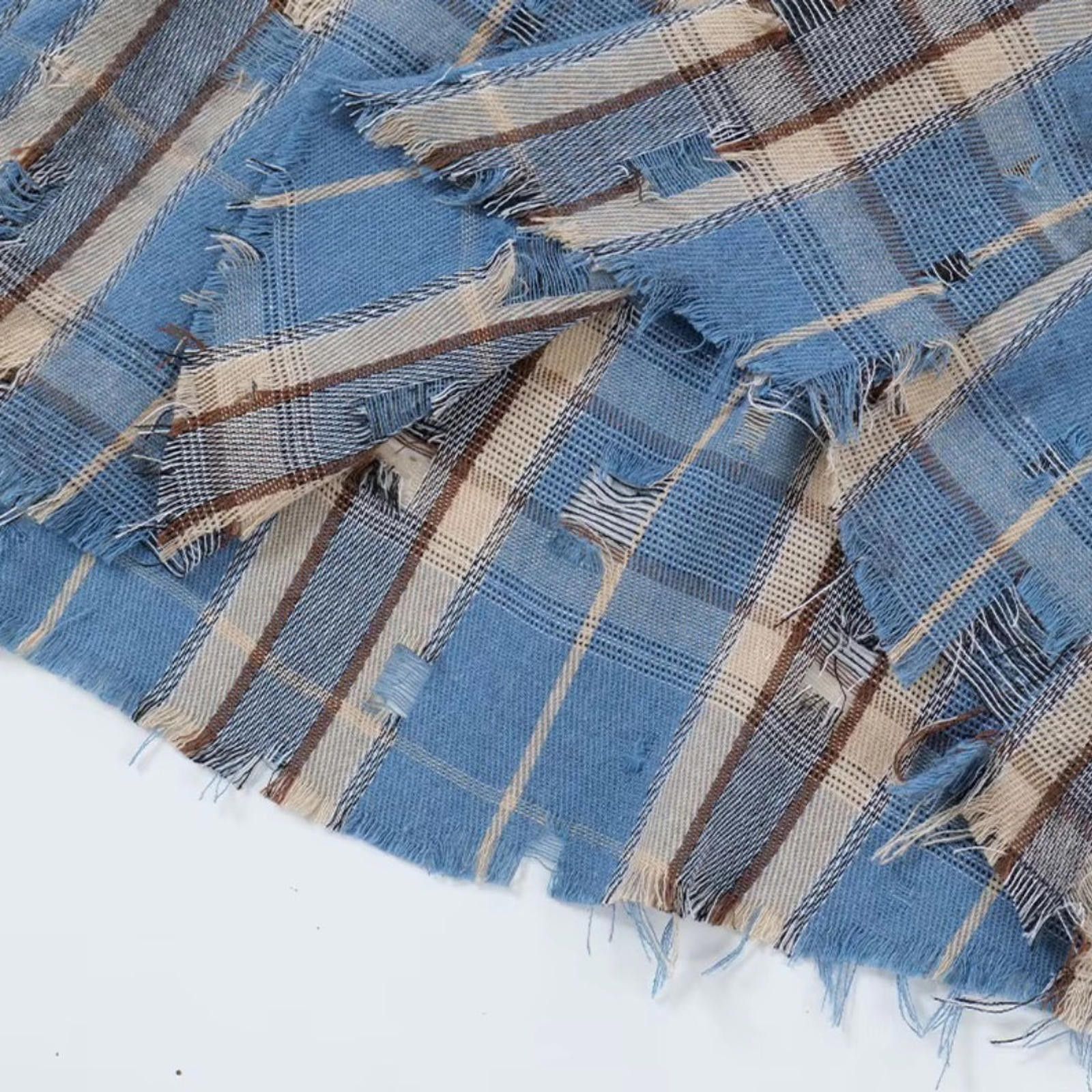 Japanese Brand Flannel Raw Edge Long Sleeve shirt Size US M / EU 48-50 / 2 - 9 Thumbnail
