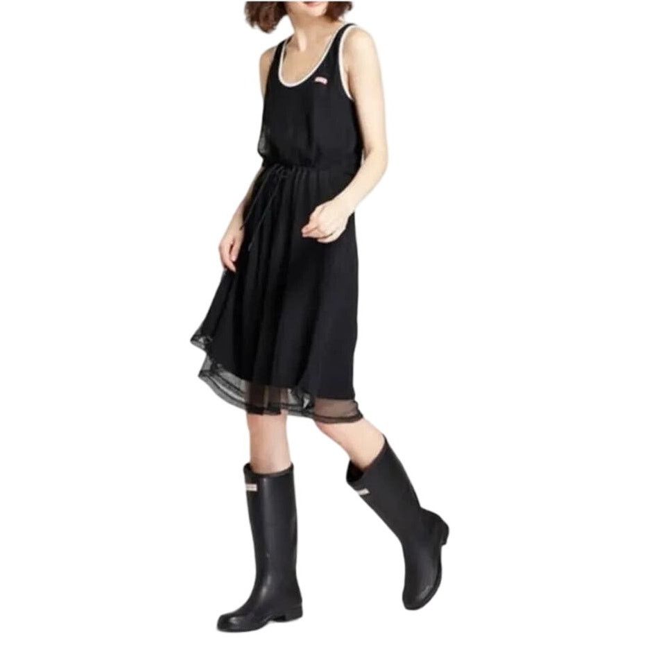 Hunter Hunter Target Black Dress Sleeveless Mesh Drawstring Belt Size M / US 6-8 / IT 42-44 - 1 Thumbnail