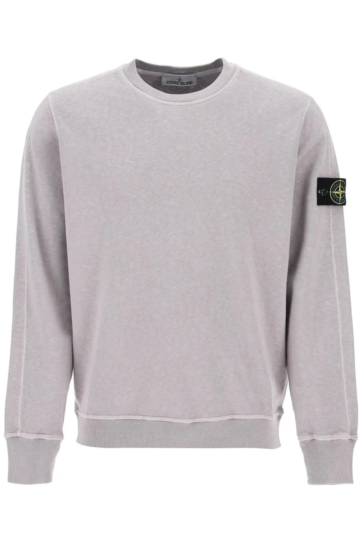 image of Stone Island O1S22I1N0524 Crewneck Sweatshirt In Grey, Men's (Size Large)