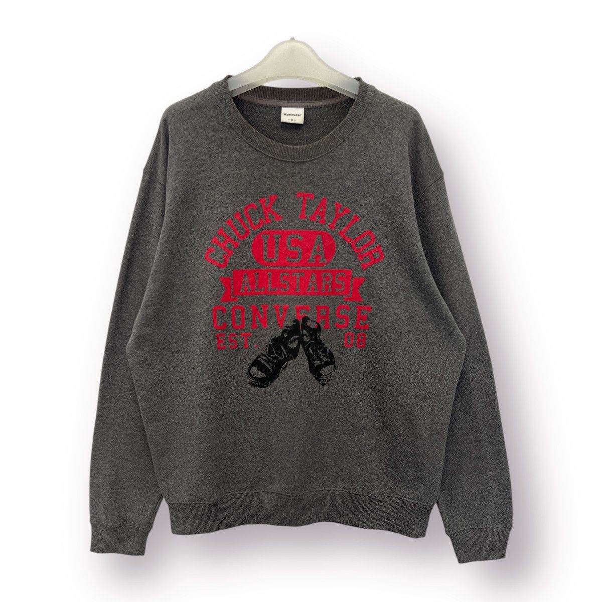 Converse × Vintage 🔥 CONVERSE CHUCK TAYLOR BIG LOGO SWEATSHIRT Size US L / EU 52-54 / 3 - 1 Thumbnail