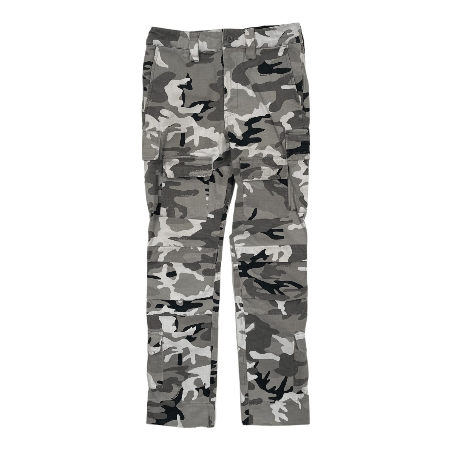 Balenciaga Fitted Cargo Pants Grey Camo Size US 44 / EU 60 - 1 Thumbnail
