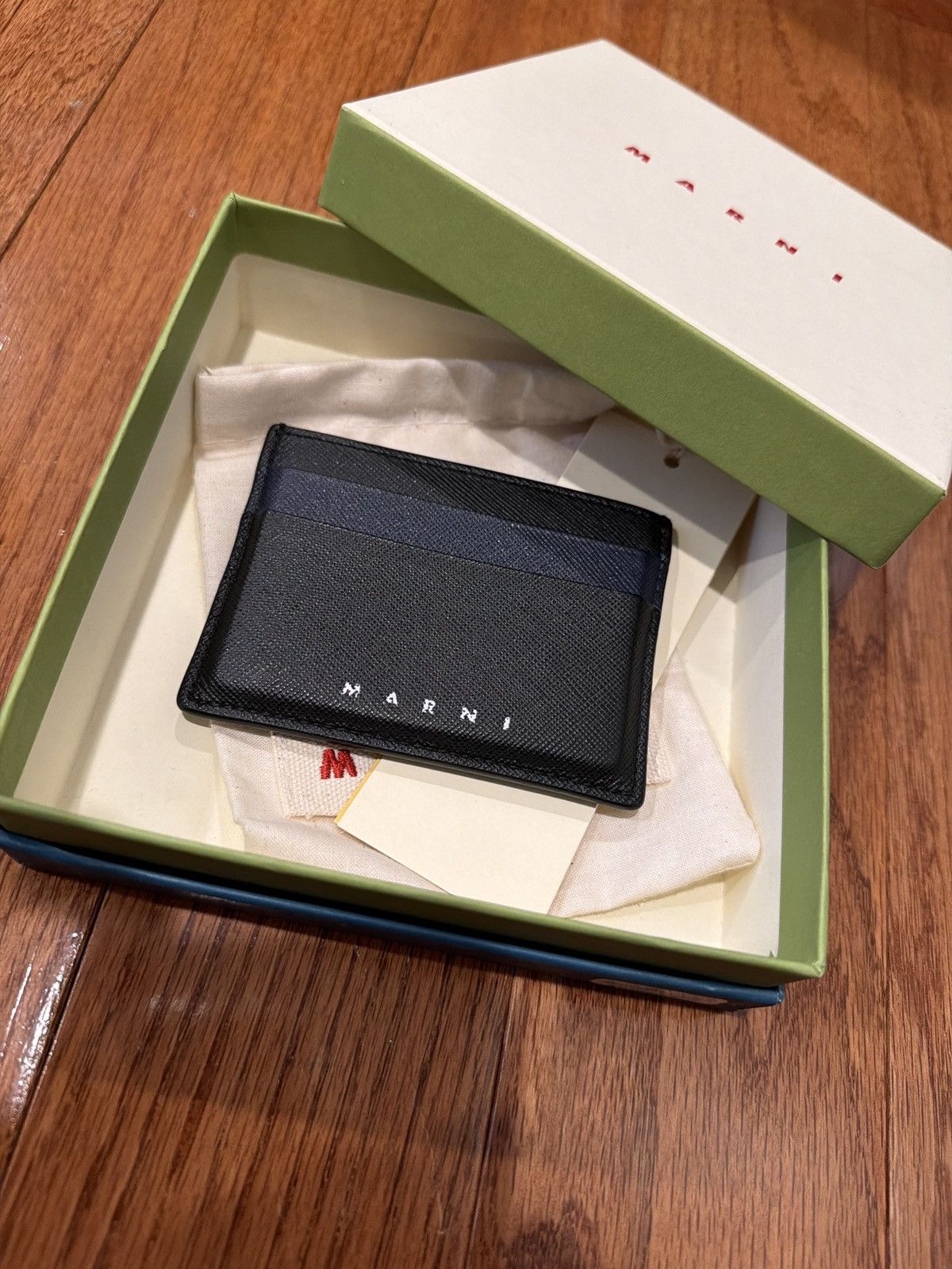 Marni Marni Card Case ‘Black/Blublack’ Size ONE SIZE - 3 Thumbnail