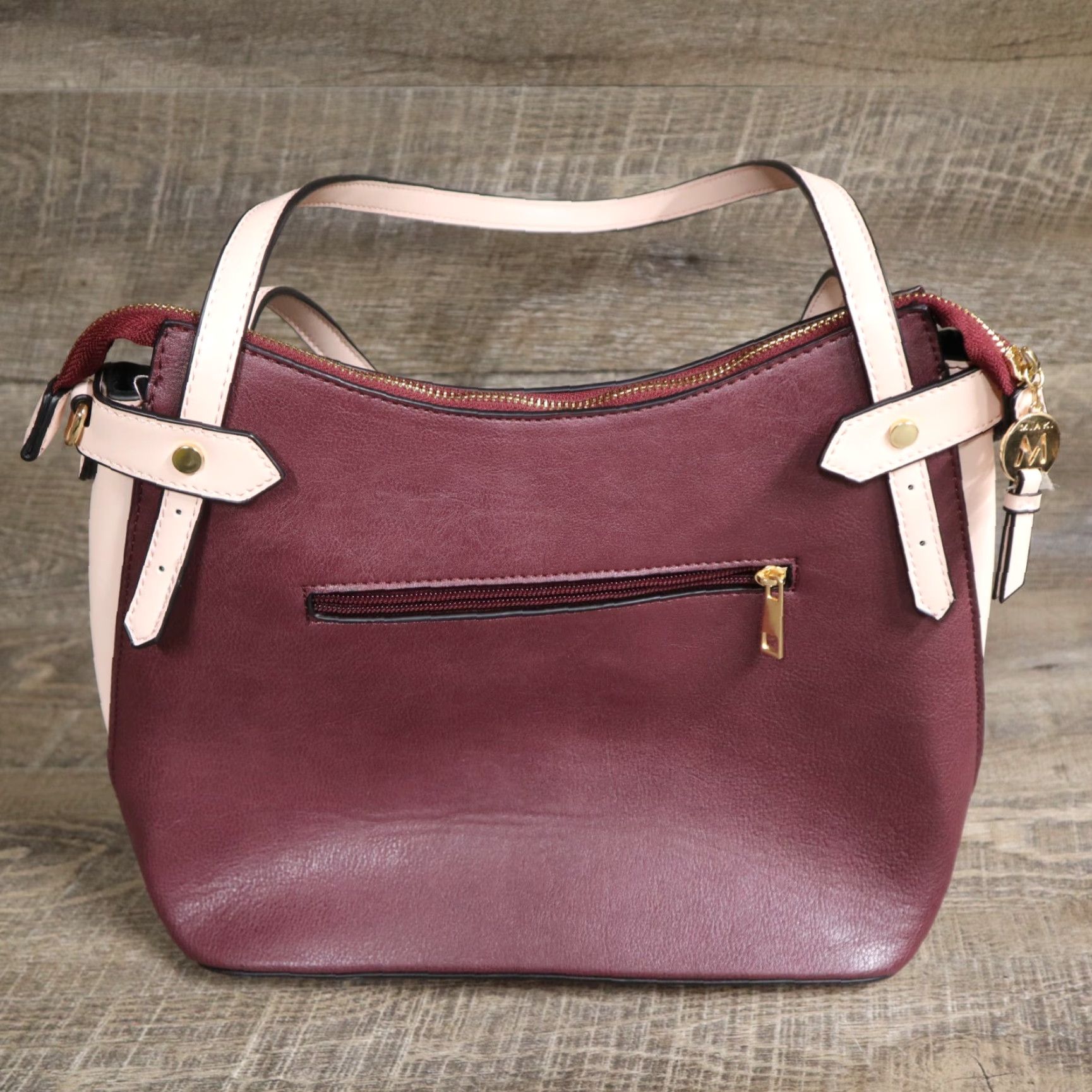 Vintage VINTAGE Mia K Collection Leather Crossbody Bag Women Large Purple Pink 90s Purse Size ONE SIZE - 3 Thumbnail