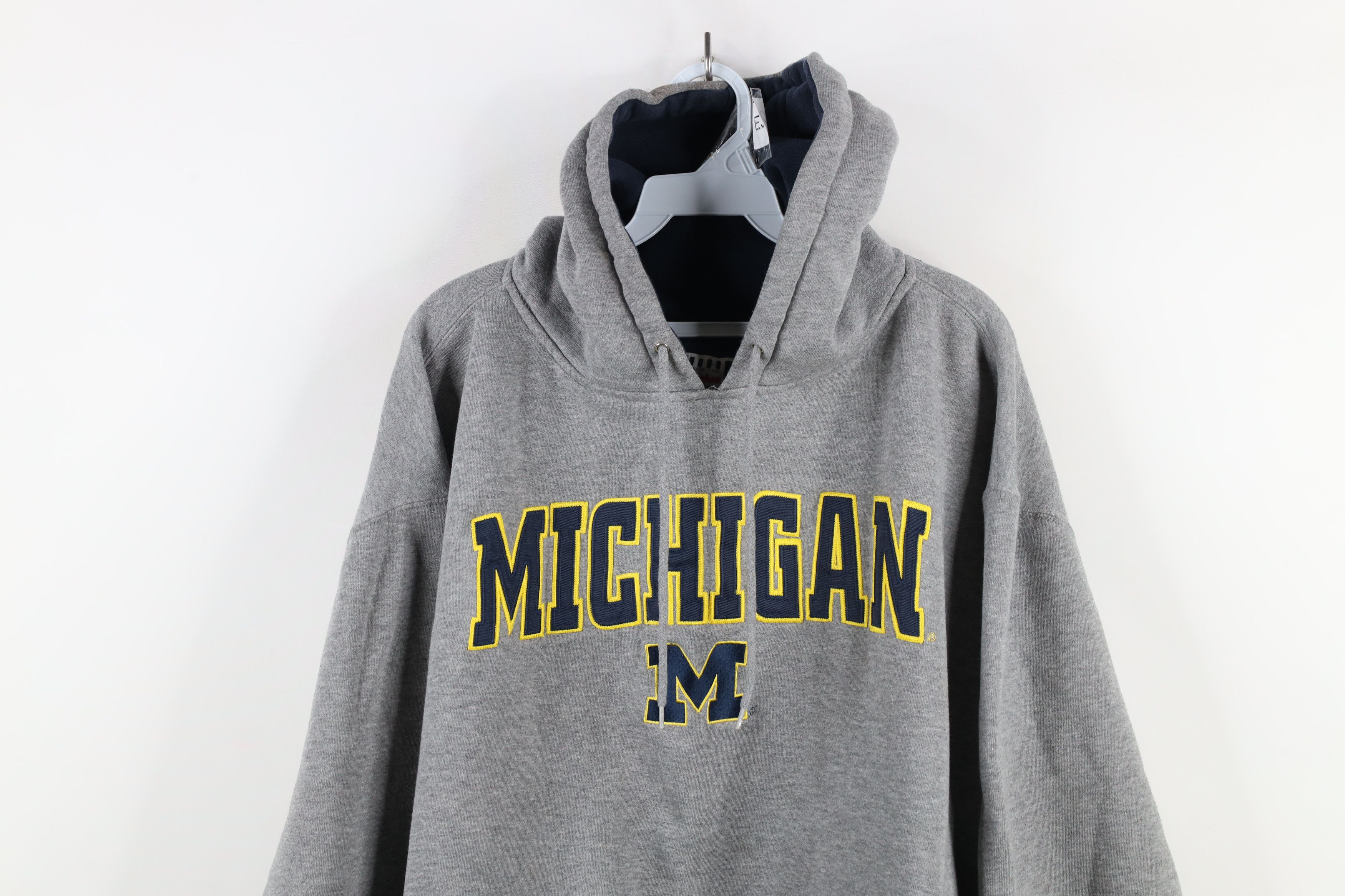 Vintage Vintage 90s Heavyweight University of Michigan Hoodie Gray Size US XXL / EU 58 / 5 - 2 Thumbnail