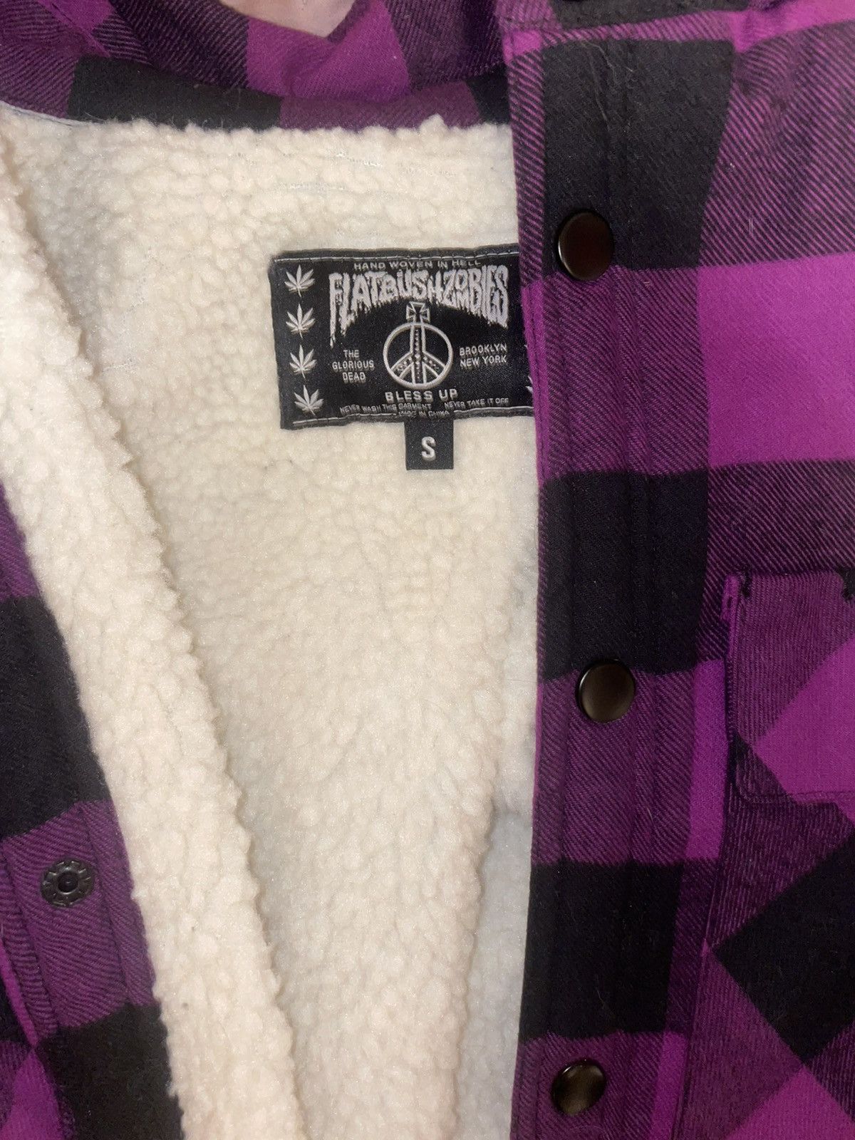 Flatbush Zombies Flatbush Zombies Purple Sherpa Flannel Size US S / EU 44-46 / 1 - 4 Thumbnail