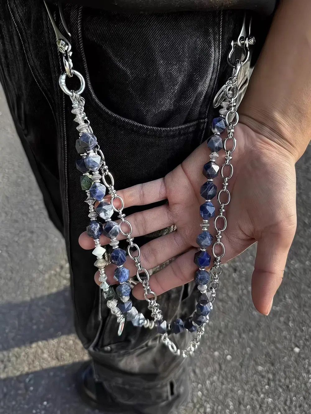 Jewelry 2 Layer Waist Punk Wallet Chain Size ONE SIZE - 7 Thumbnail