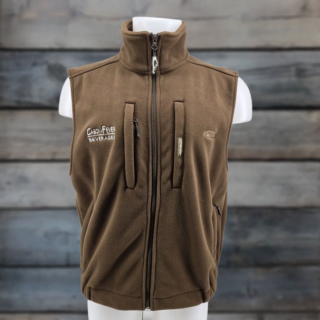 Vintage Drake Waterfowl Systems Cabin Fever Beverage Vest Brown Full Zip Large Mens Size US L / EU 52-54 / 3 - 1 Thumbnail