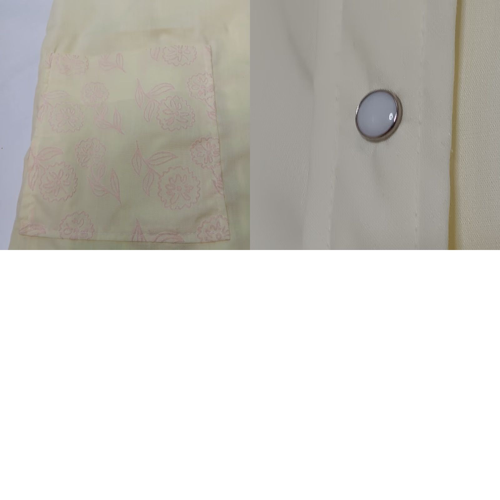 CO VINTAGE Carole Joanne Nightgown House Coat L/XL Yellow Cotton Grannycore Full Snap Short Sleeve 42" Shoulder to Hem Women Size ONE SIZE - 8 Thumbnail