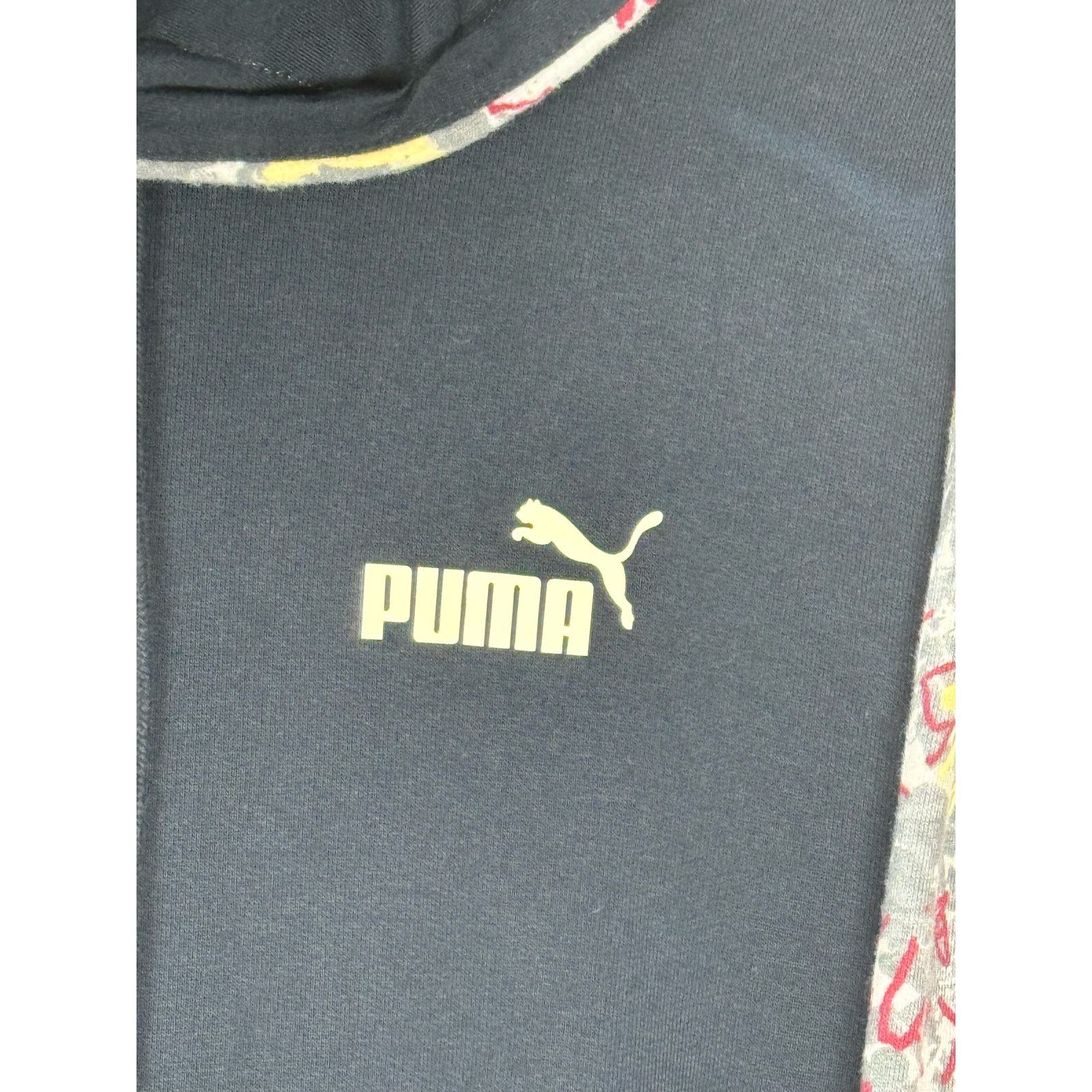 Puma Puma Graffiti Hoodie Sweatshirt Pullover Ribbed Cuffs USED Size US XL / EU 56 / 4 - 9 Thumbnail