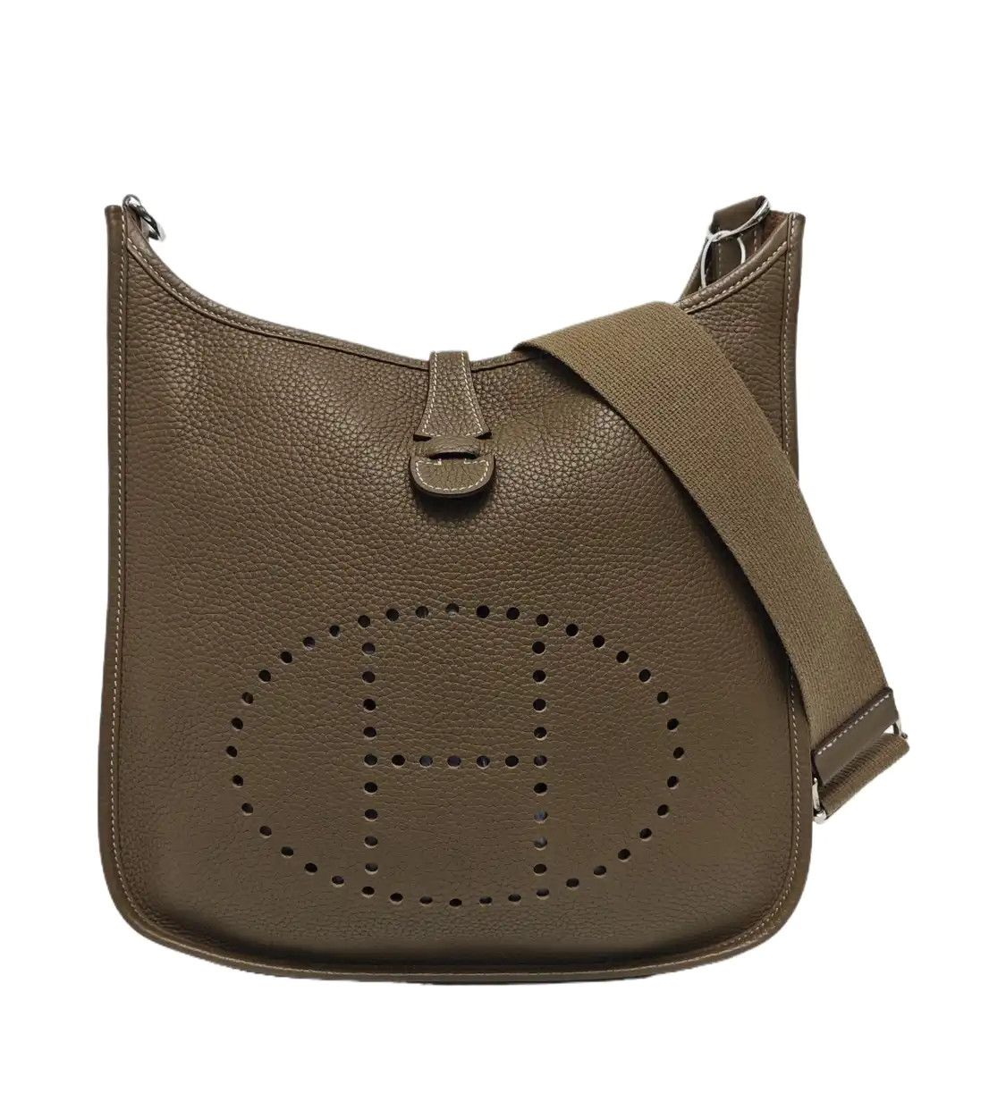Hermes Hermes Evelyne 29 Etoupe Clemence cowhide leather cutout Evelyne shoulder bag cr Size ONE SIZE - 1 Thumbnail