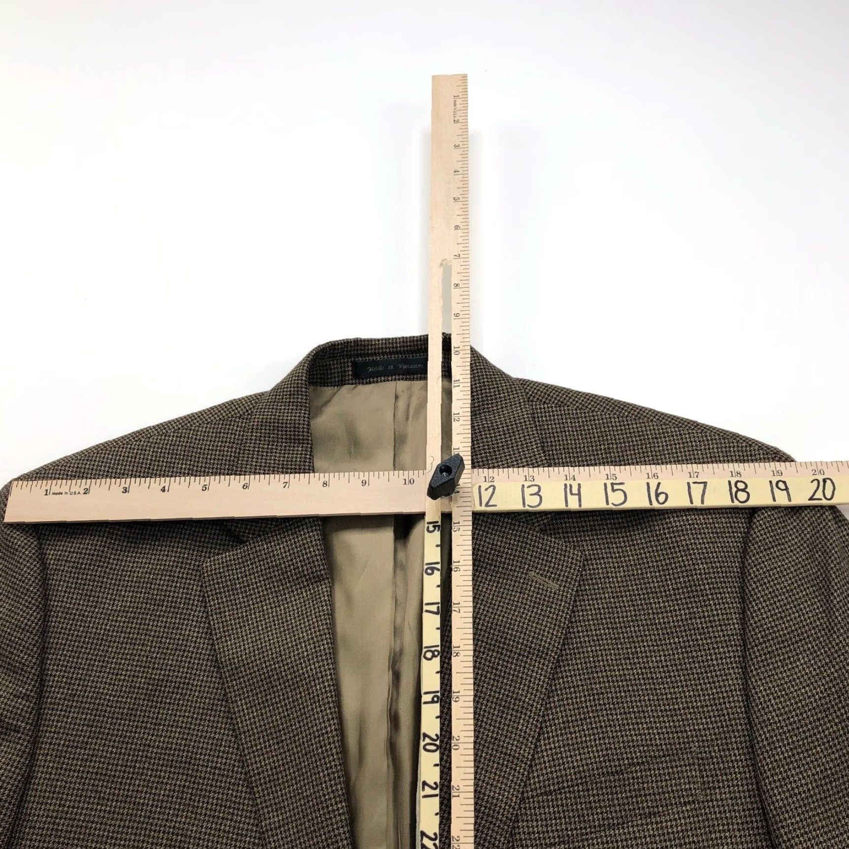 Ralph Lauren Lauren Ralph Lauren Green Label Sport Coat Jacket Houndstooth Polyester Men Regular 44L Brown Notch Lapel Four-Button Two-Button Front Size US S / EU 44-46 / 1 - 5 Thumbnail