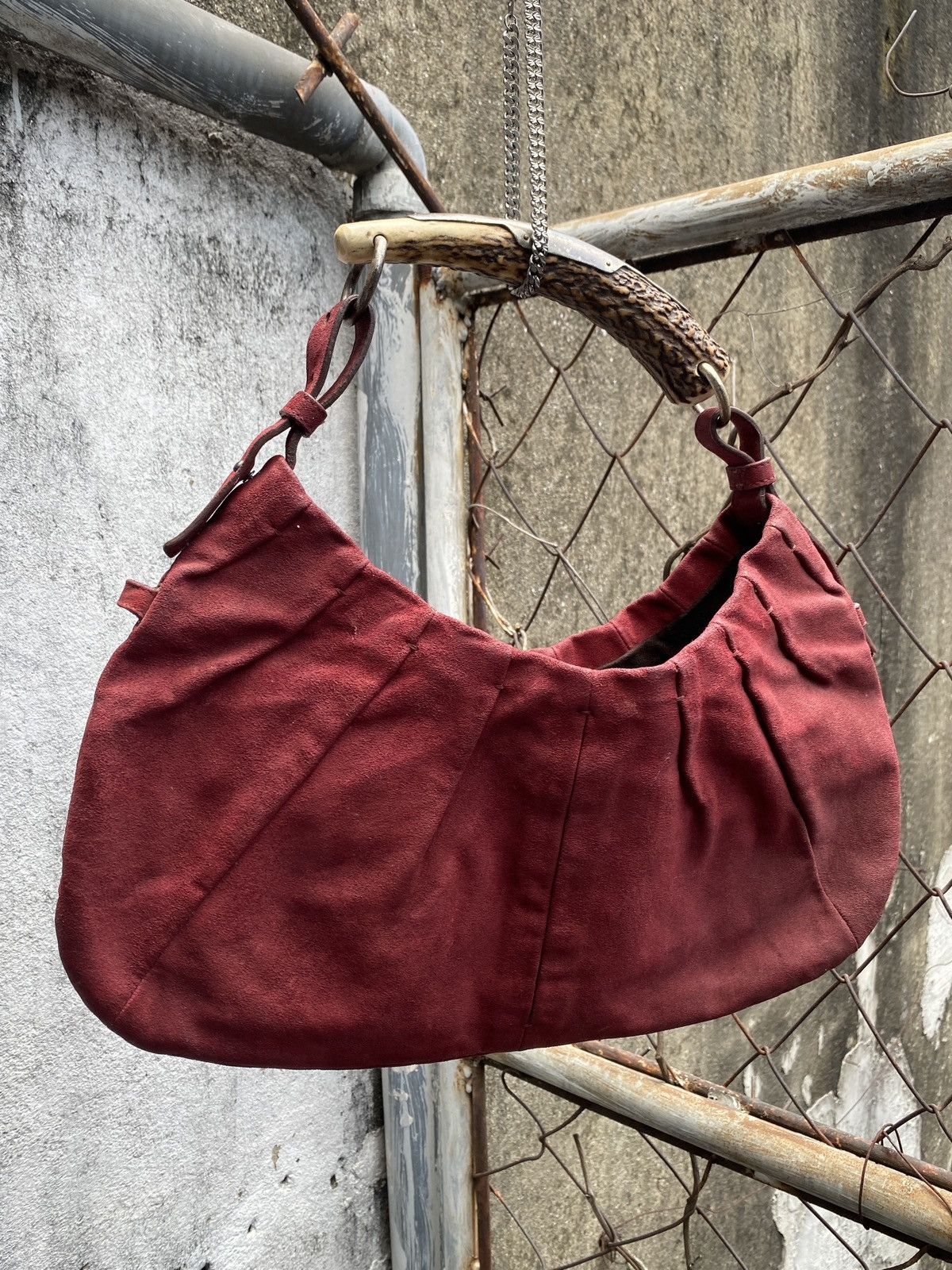 Yves Saint Laurent Rare Yves Saint Laurent - Tom Ford - Burgundy Mombasa Hobo Size ONE SIZE - 2 Thumbnail