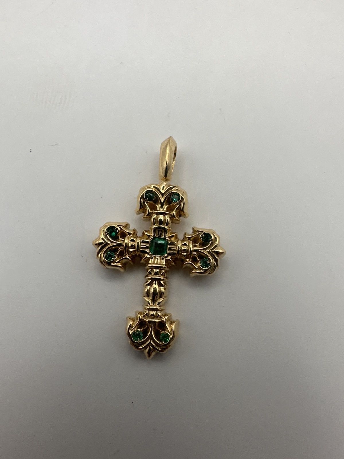 Chrome Hearts Chrome hearts 22k gold filigree charm pave emerald Size ONE SIZE - 11 Thumbnail