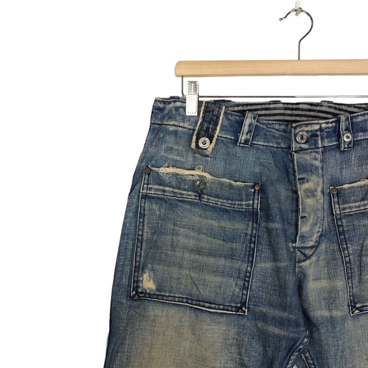Japanese Brand 🔥RAREVINTAGE DIESEL JEANS DITRESSED DENIM PUNK DESIGN Size US 32 / EU 48 - 6 Thumbnail